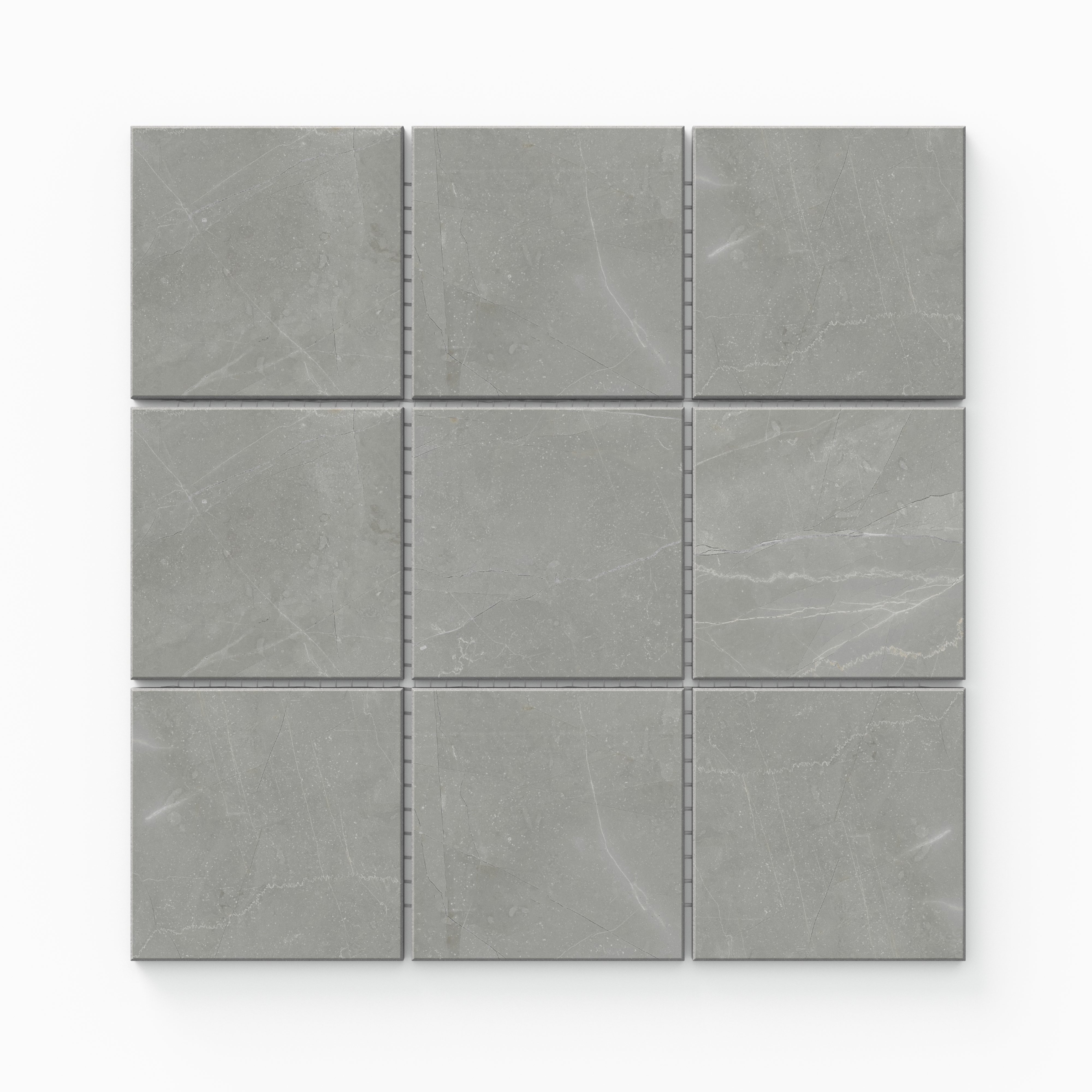 Leona 4 x 4 Matte Porcelain Mosaic Tile in Amani Grey