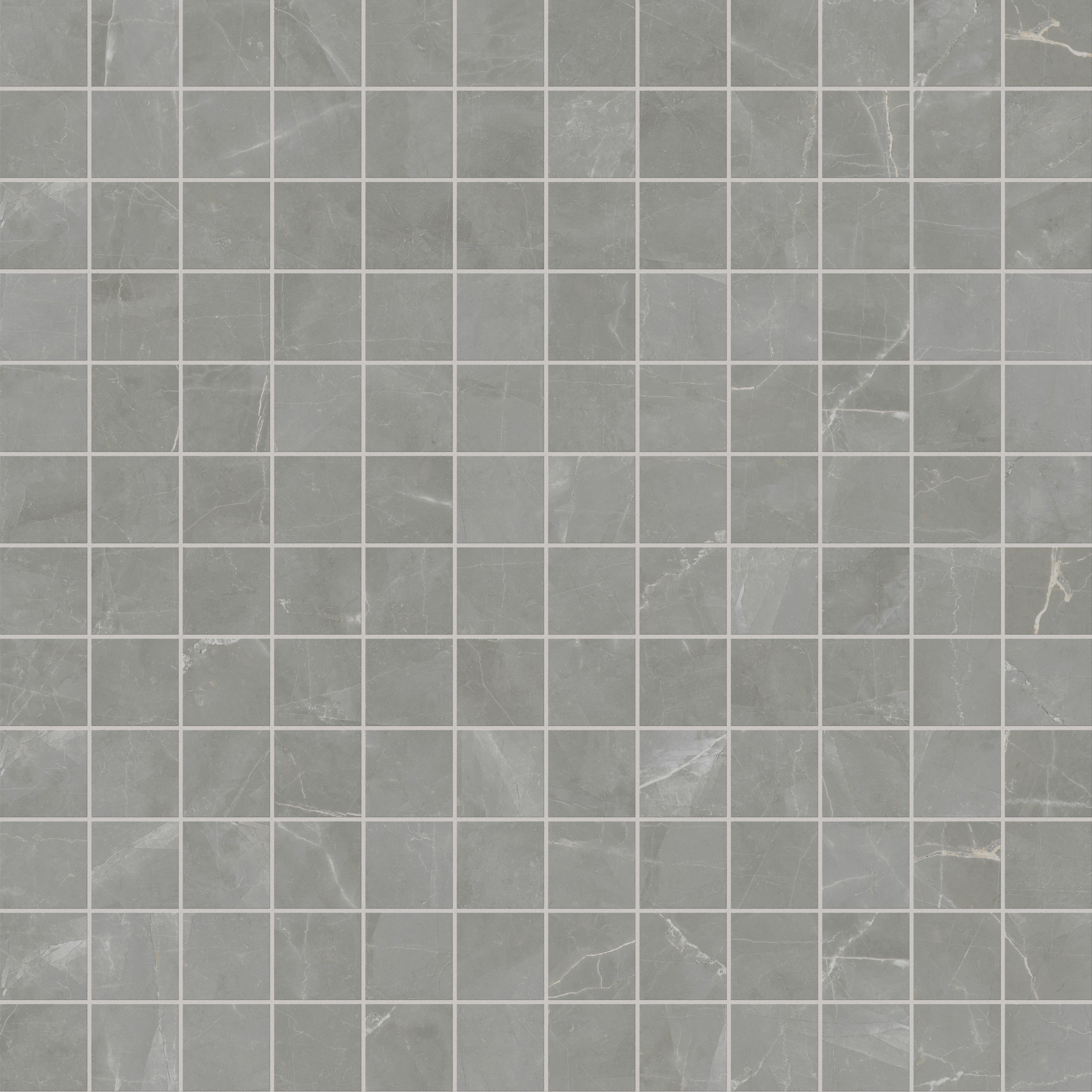 Leona 4 x 4 Matte Porcelain Mosaic Tile in Amani Grey