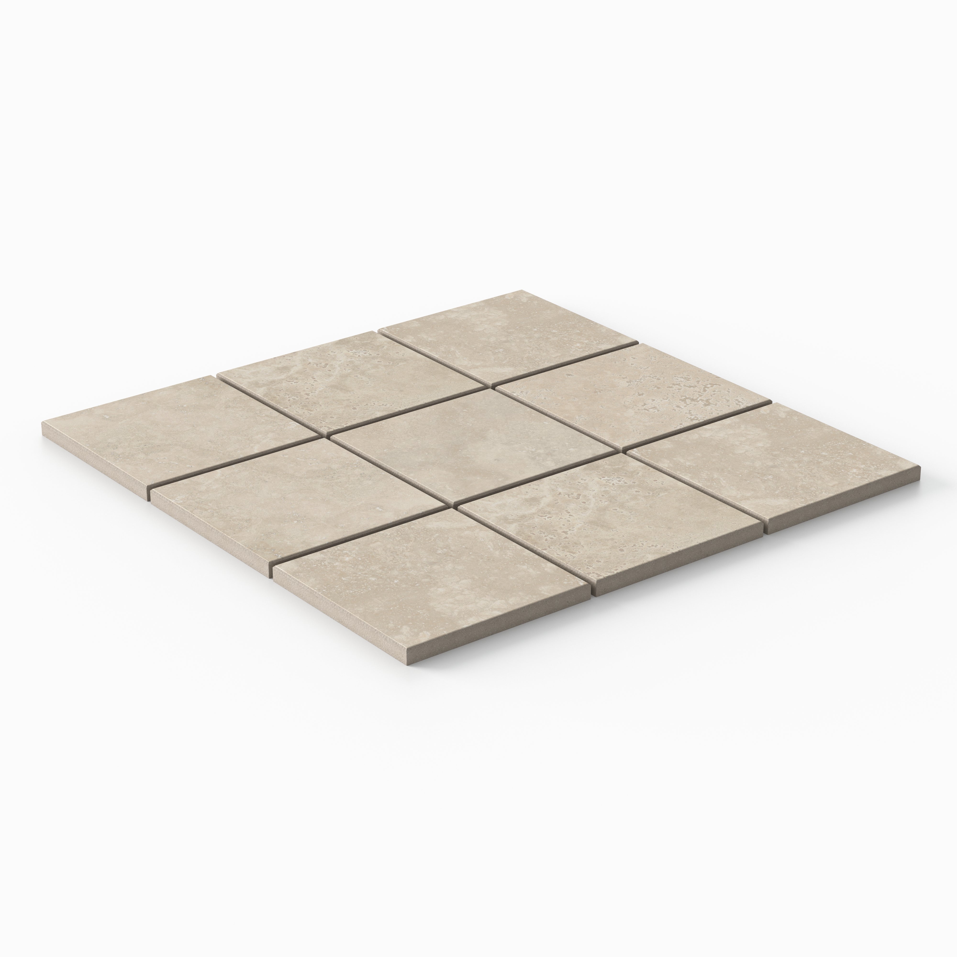 Leona 4 x 4 Matte Porcelain Mosaic Tile in Marfil