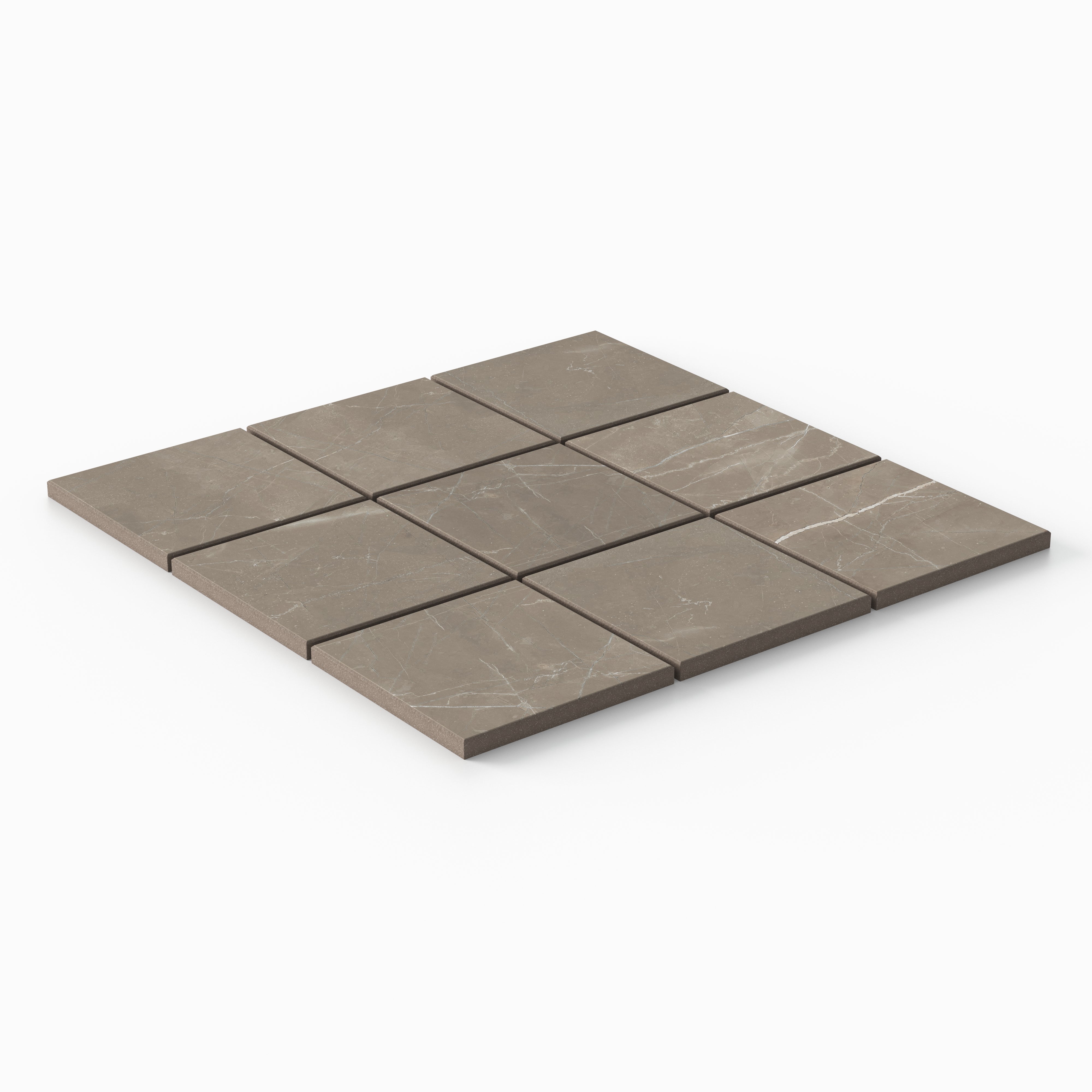 Leona 4 x 4 Matte Porcelain Mosaic Tile in Amani Bronze