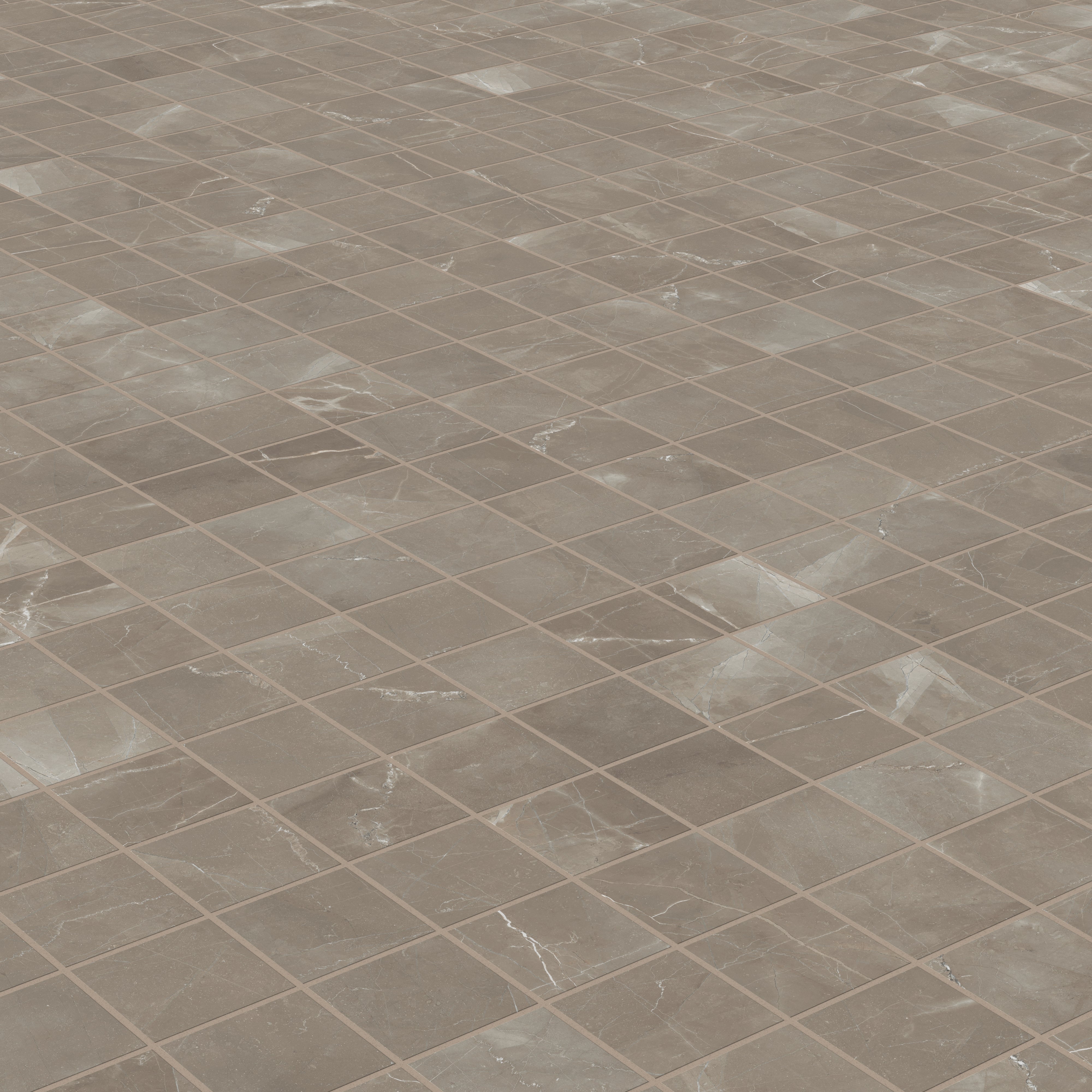 Leona 4 x 4 Matte Porcelain Mosaic Tile in Amani Bronze