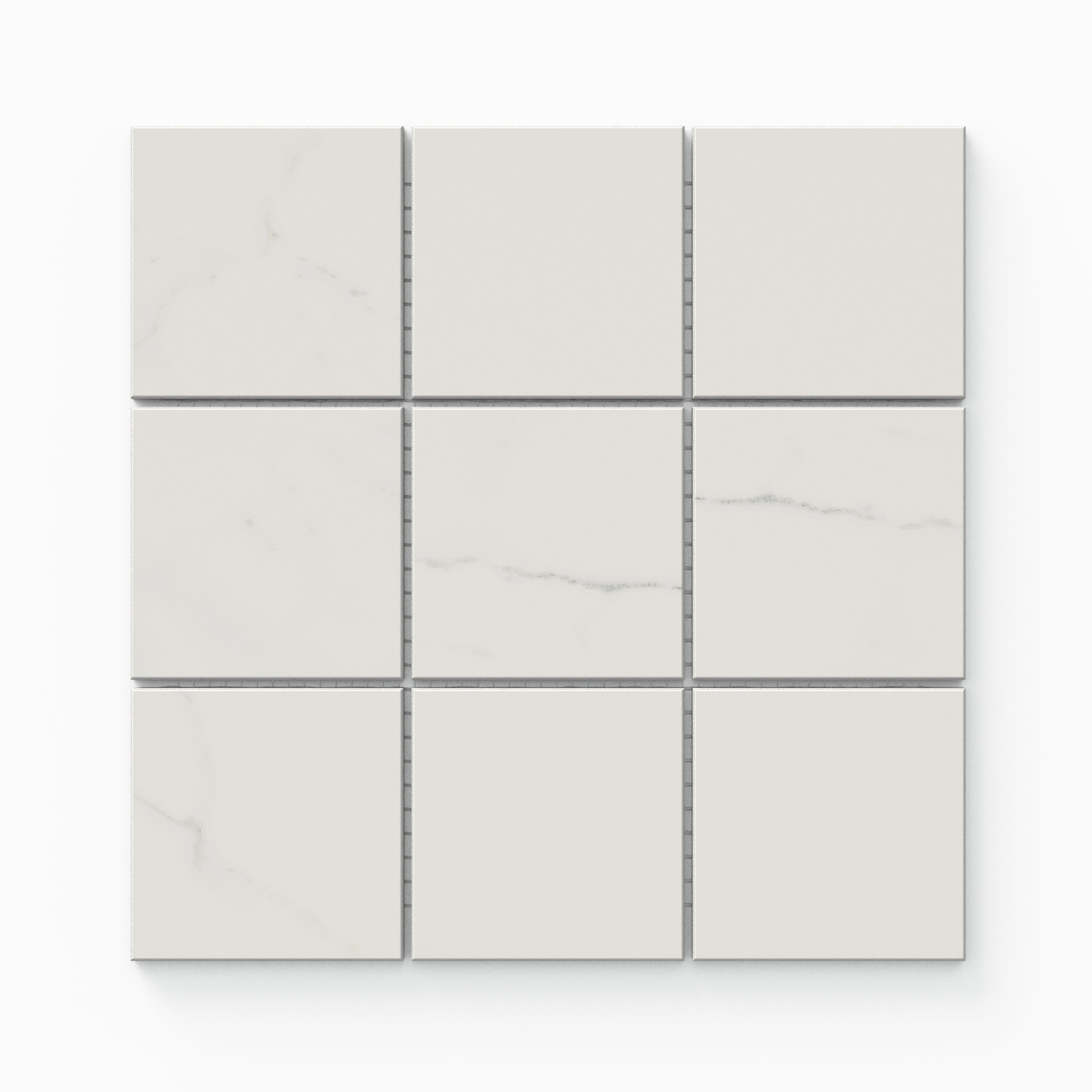 Leona 4 x 4 Matte Porcelain Mosaic Tile in Calacatta