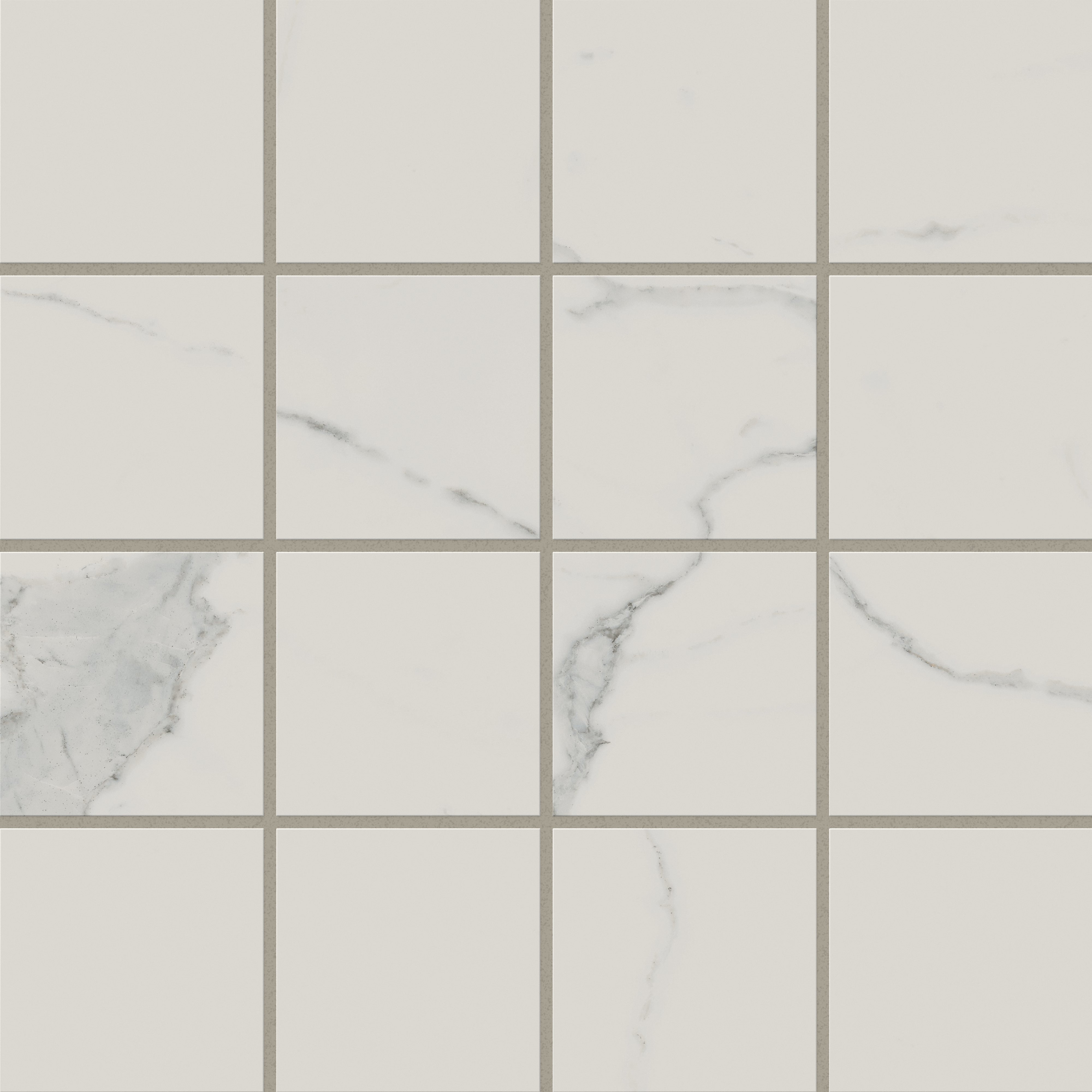 Leona 4 x 4 Matte Porcelain Mosaic Tile in Calacatta