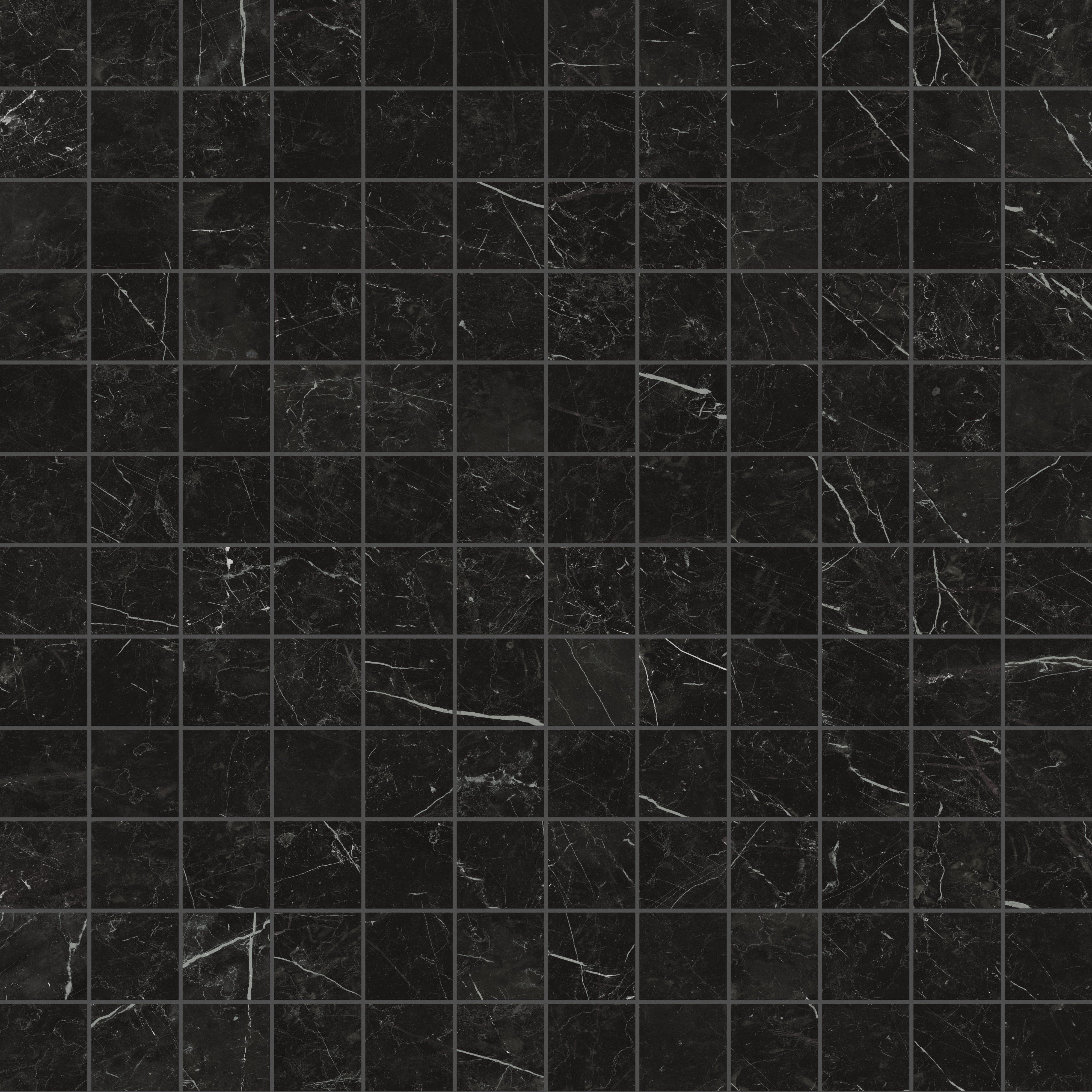 Leona 4 x 4 Matte Porcelain Mosaic Tile in Nero Marquina