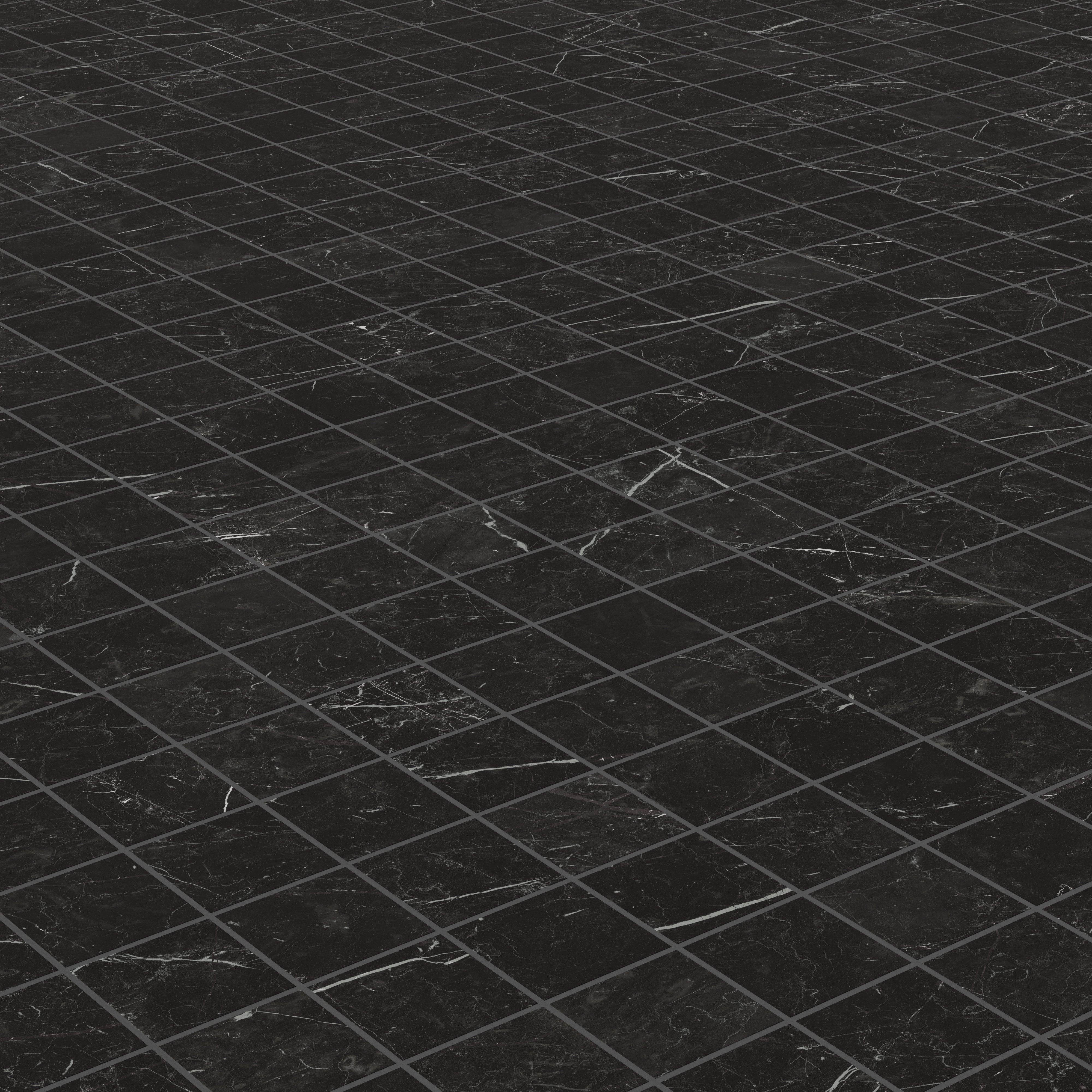 Leona 4 x 4 Matte Porcelain Mosaic Tile in Nero Marquina