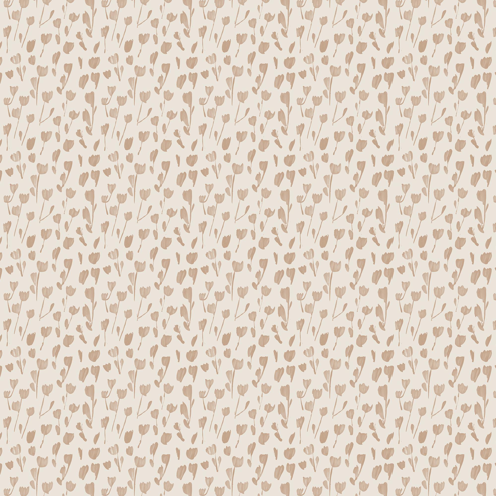 Petaline Wallpaper in Tan I, 52" x 132"