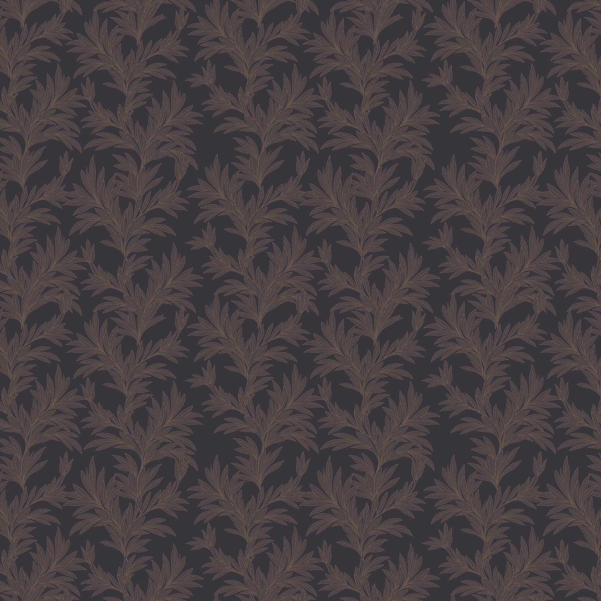Bower Wallpaper in Black/Tan I, 52" x 132"