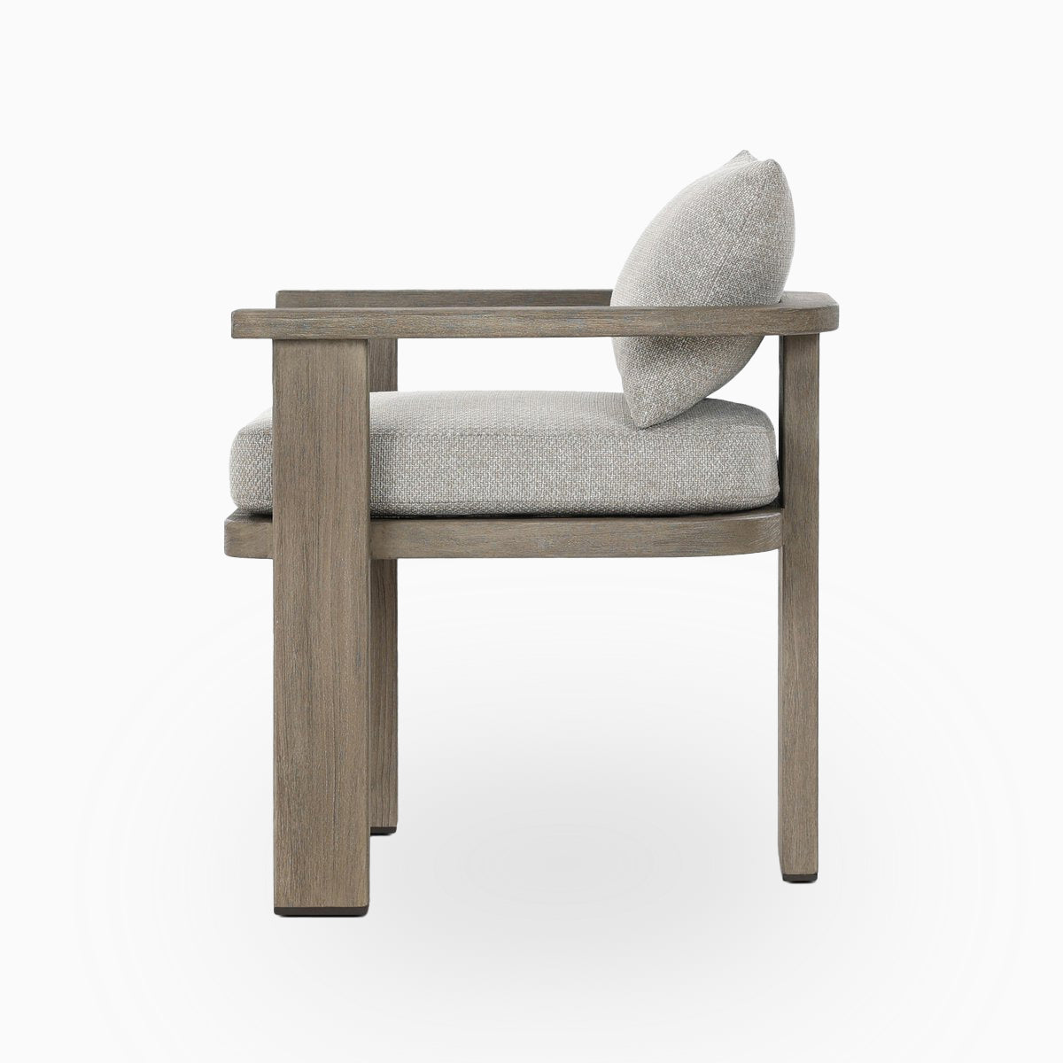 Hightide Outdoor Dining Armchair in Stained Aged Grey/Haynes Fog
