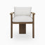 Hightide Outdoor Dining Armchair in Stained Aged Grey/Alessi Linen