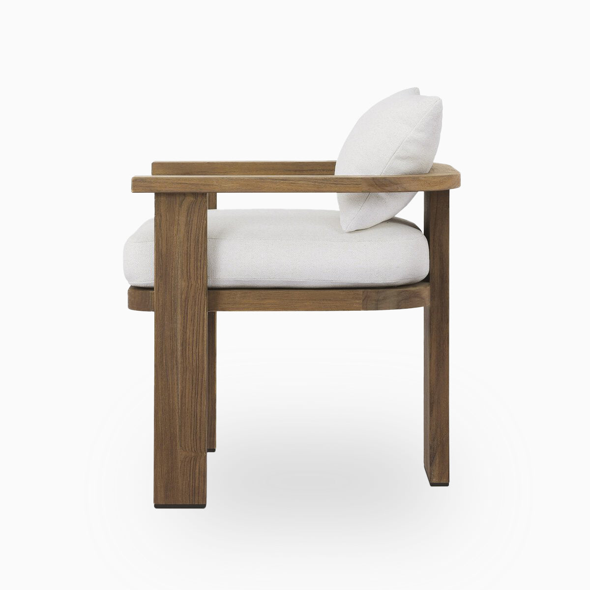 Hightide Outdoor Dining Armchair in Stained Aged Grey/Alessi Linen