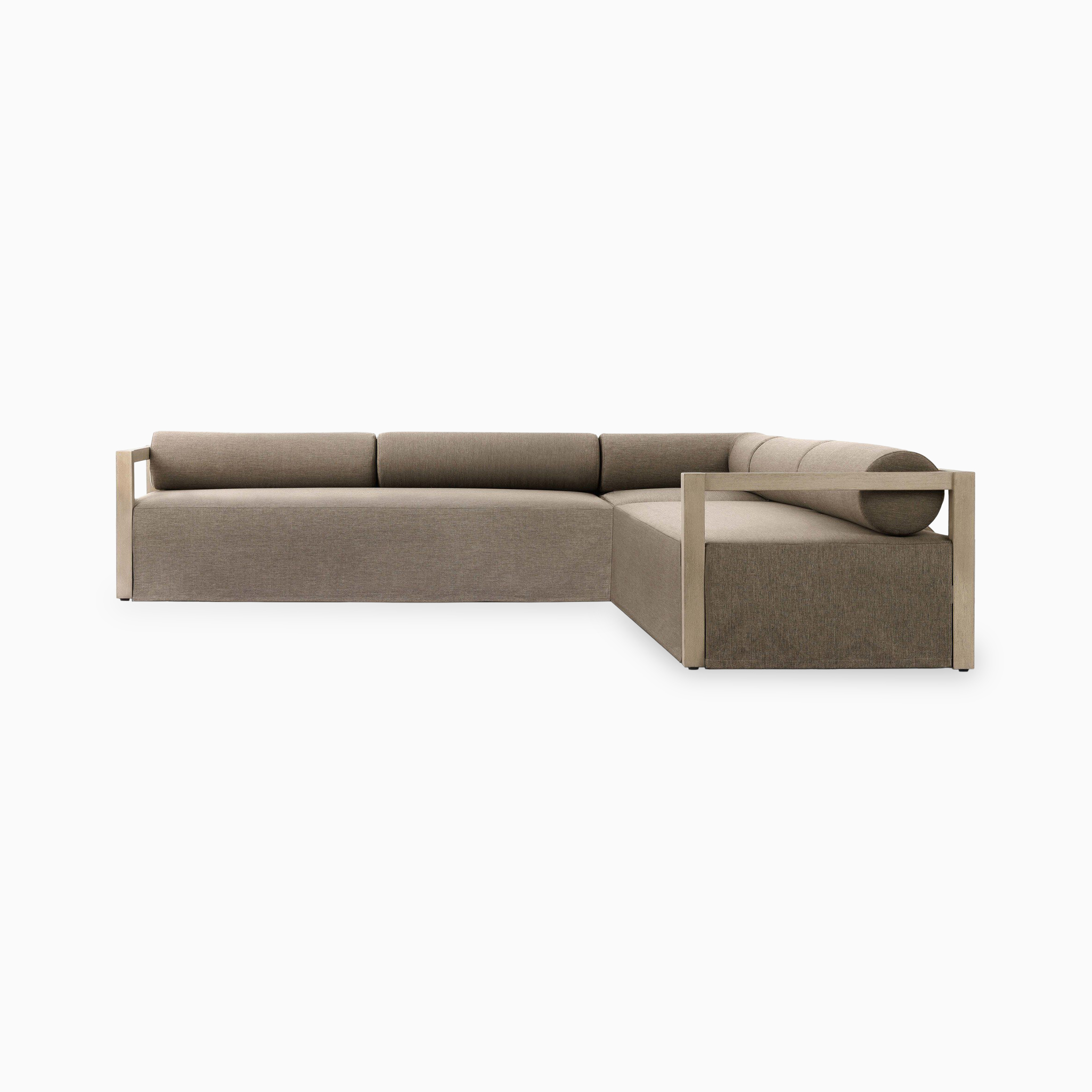 Riverton Outdoor 3Pc Sectional in Alessi Fawn