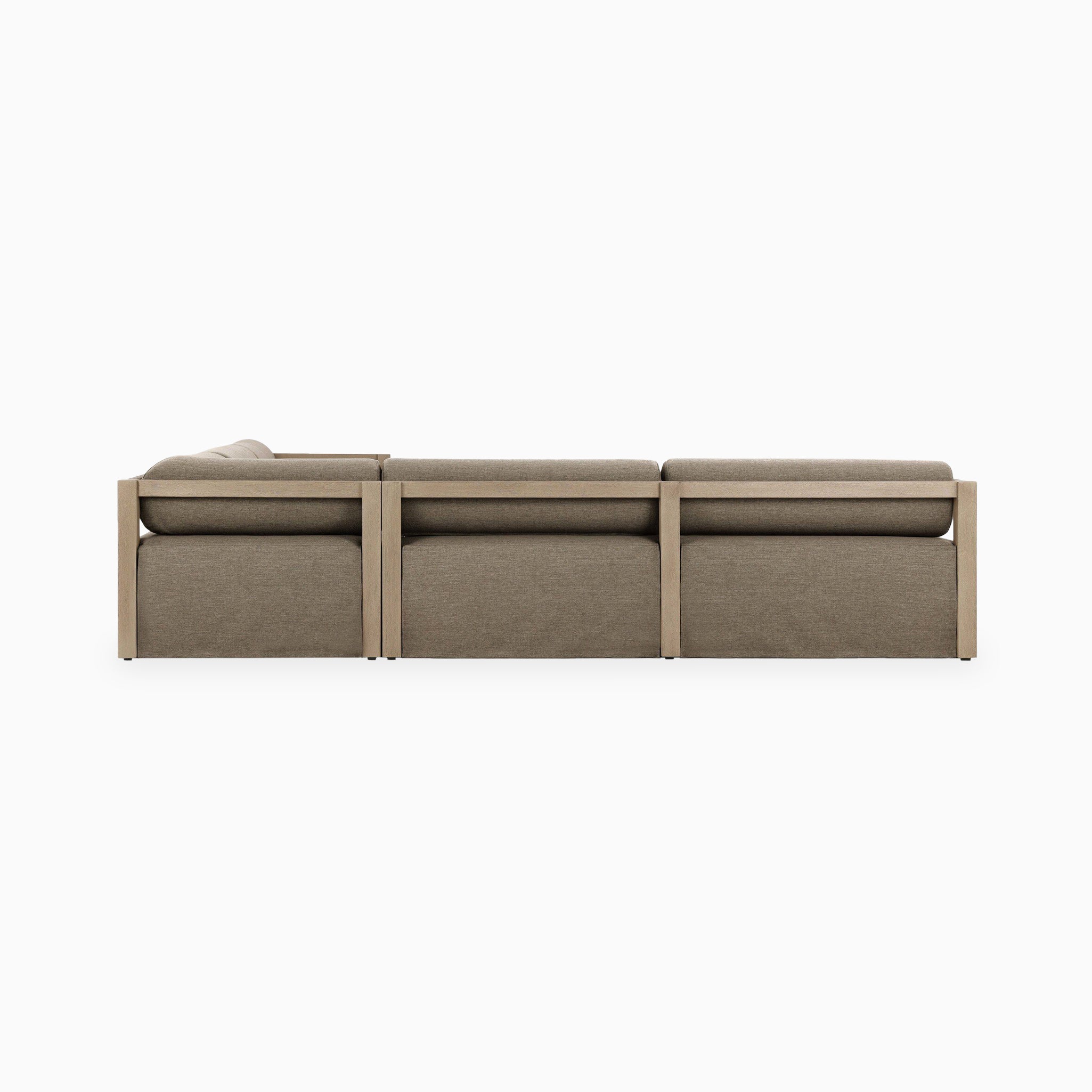 Riverton Outdoor 3Pc Sectional in Alessi Fawn