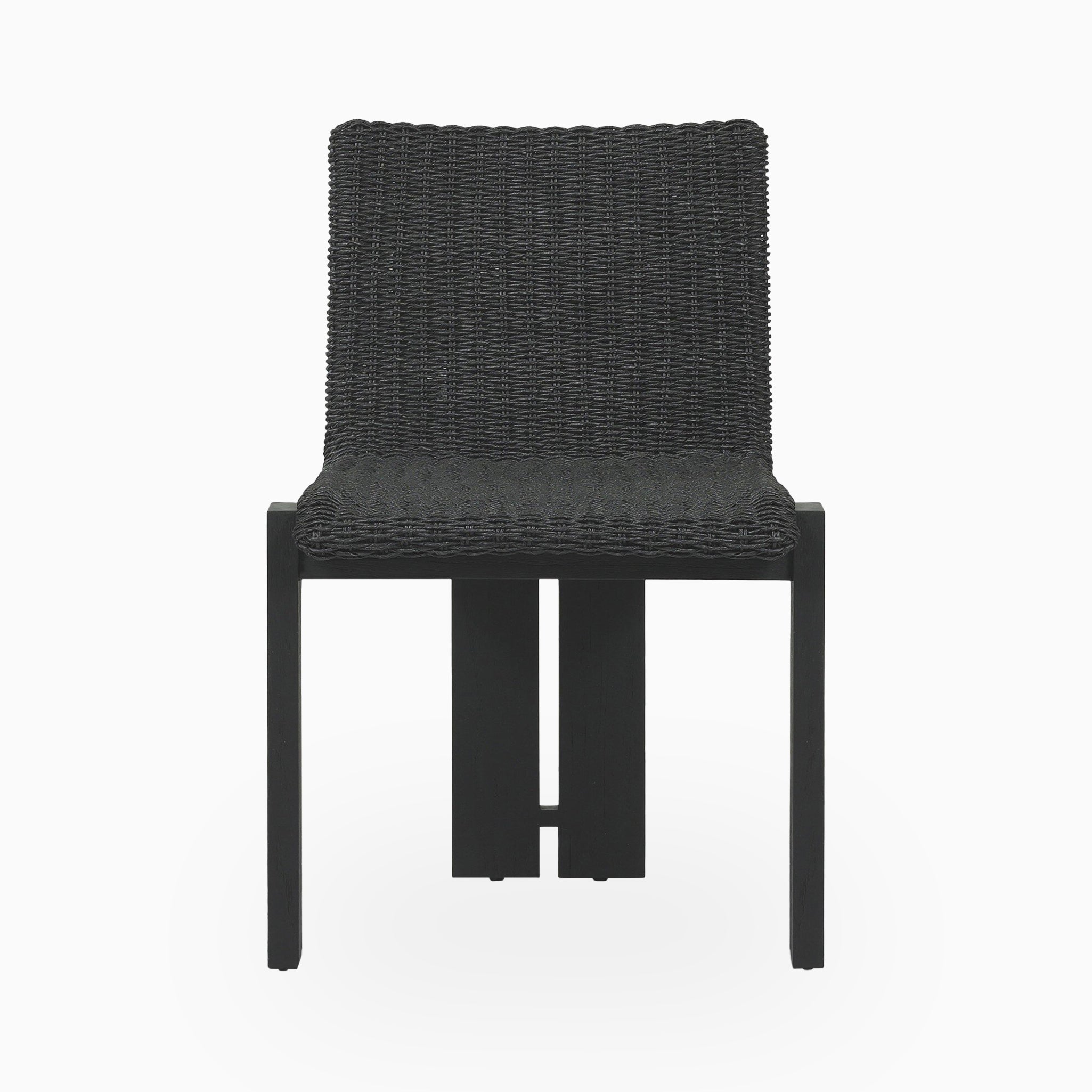 Marinell Outdoor Dining Chair in Faux Black Hyacinth