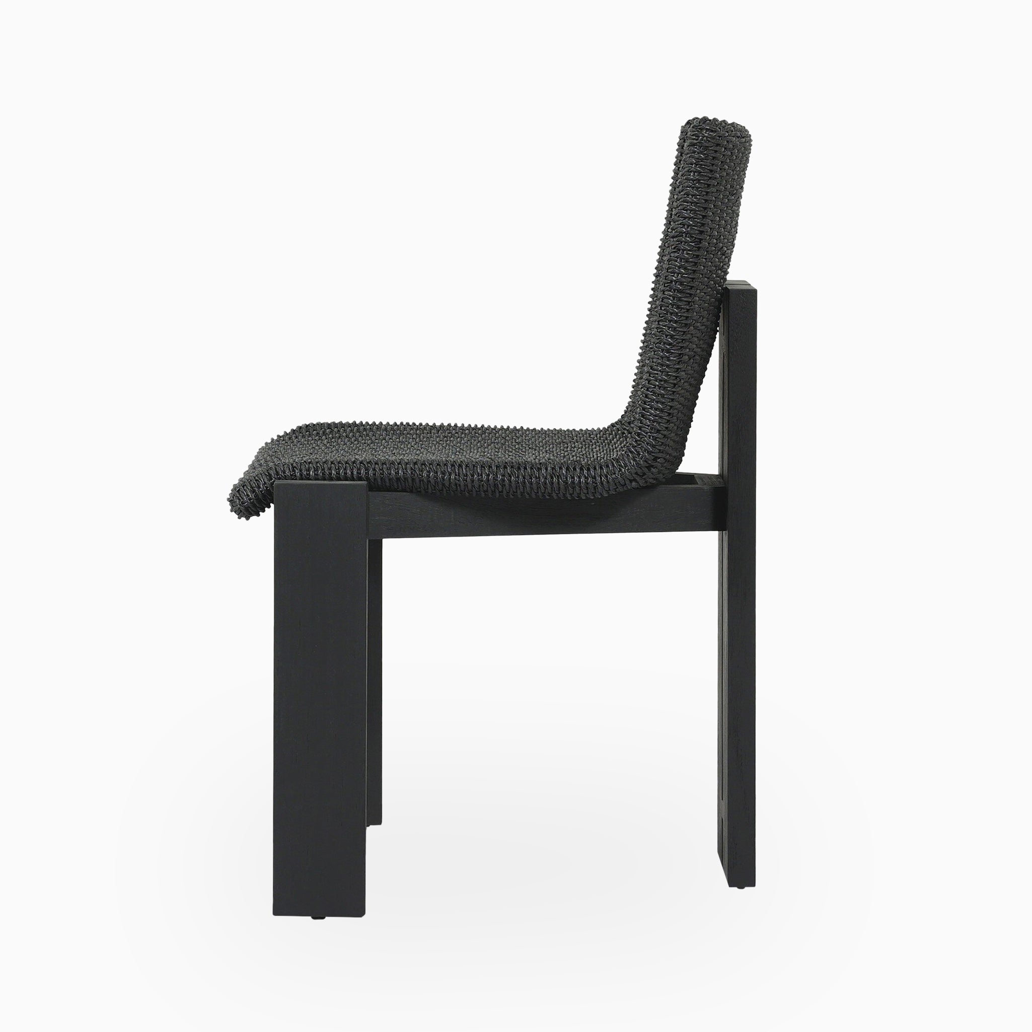 Marinell Outdoor Dining Chair in Faux Black Hyacinth