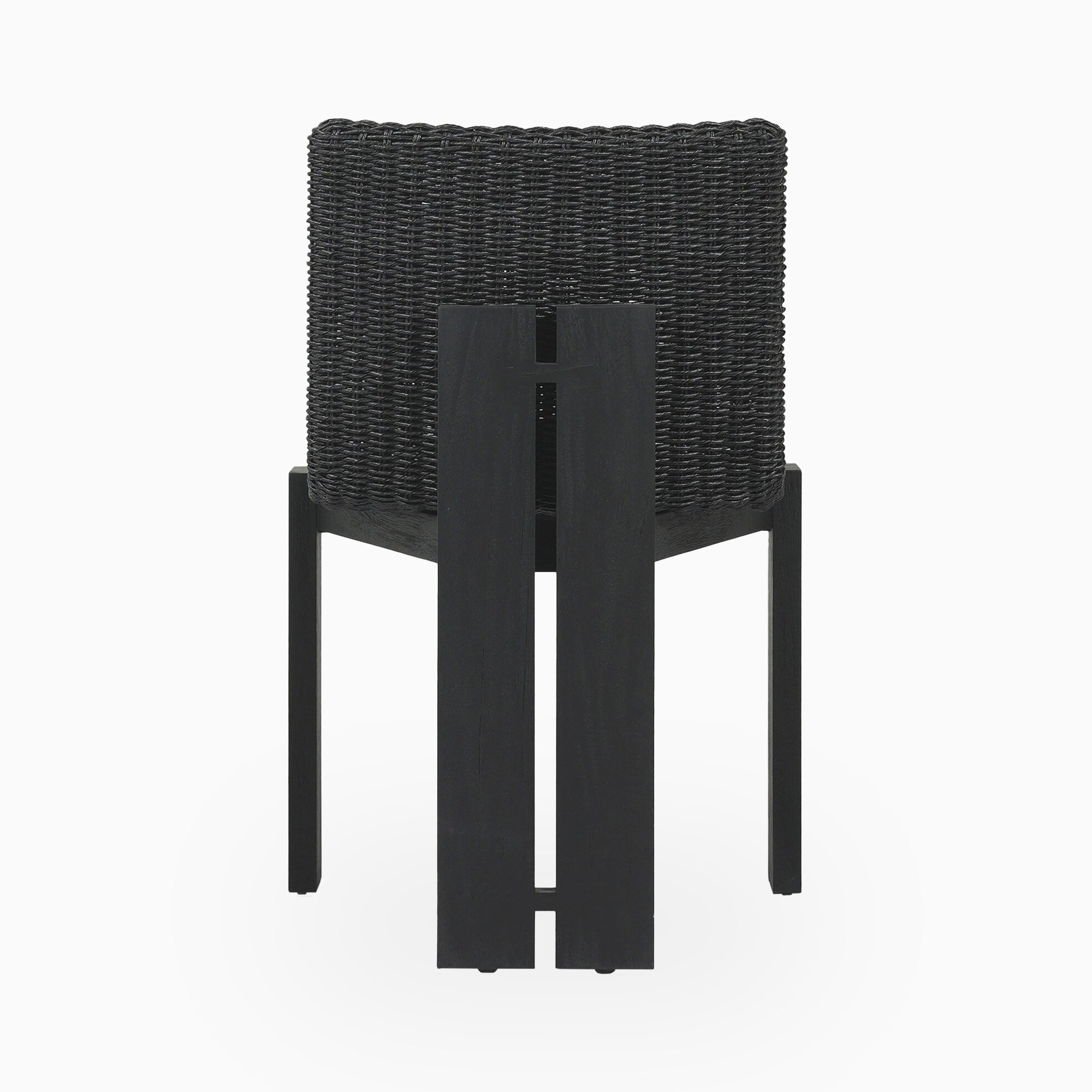 Marinell Outdoor Dining Chair in Faux Black Hyacinth