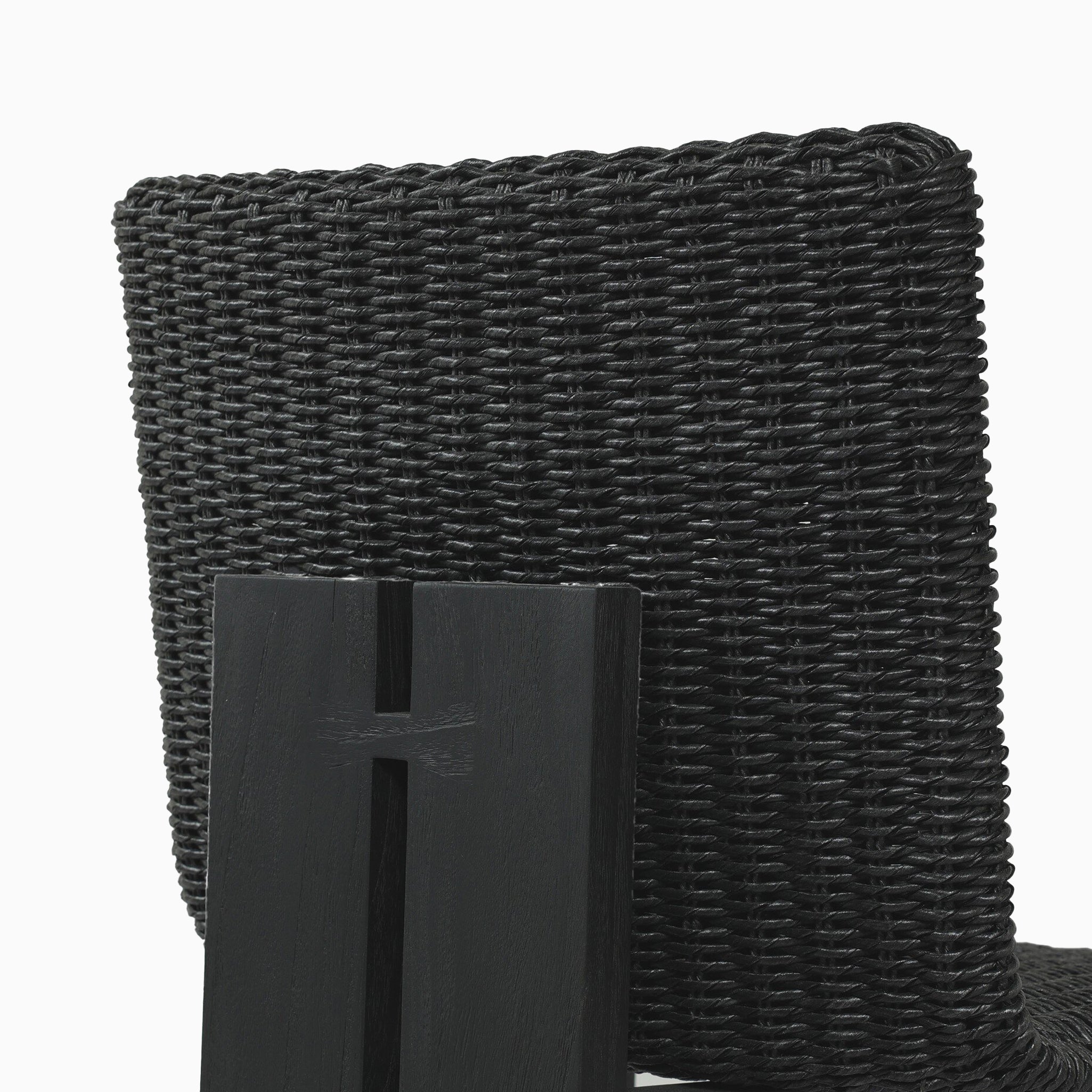 Marinell Outdoor Dining Chair in Faux Black Hyacinth