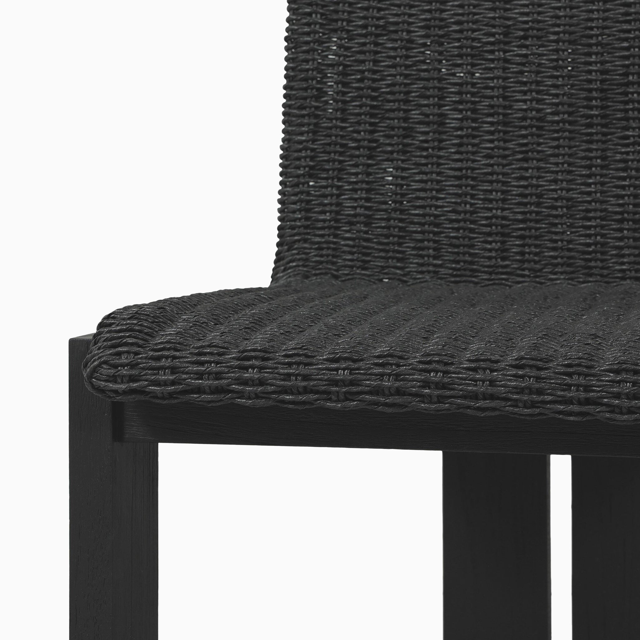 Marinell Outdoor Dining Chair in Faux Black Hyacinth