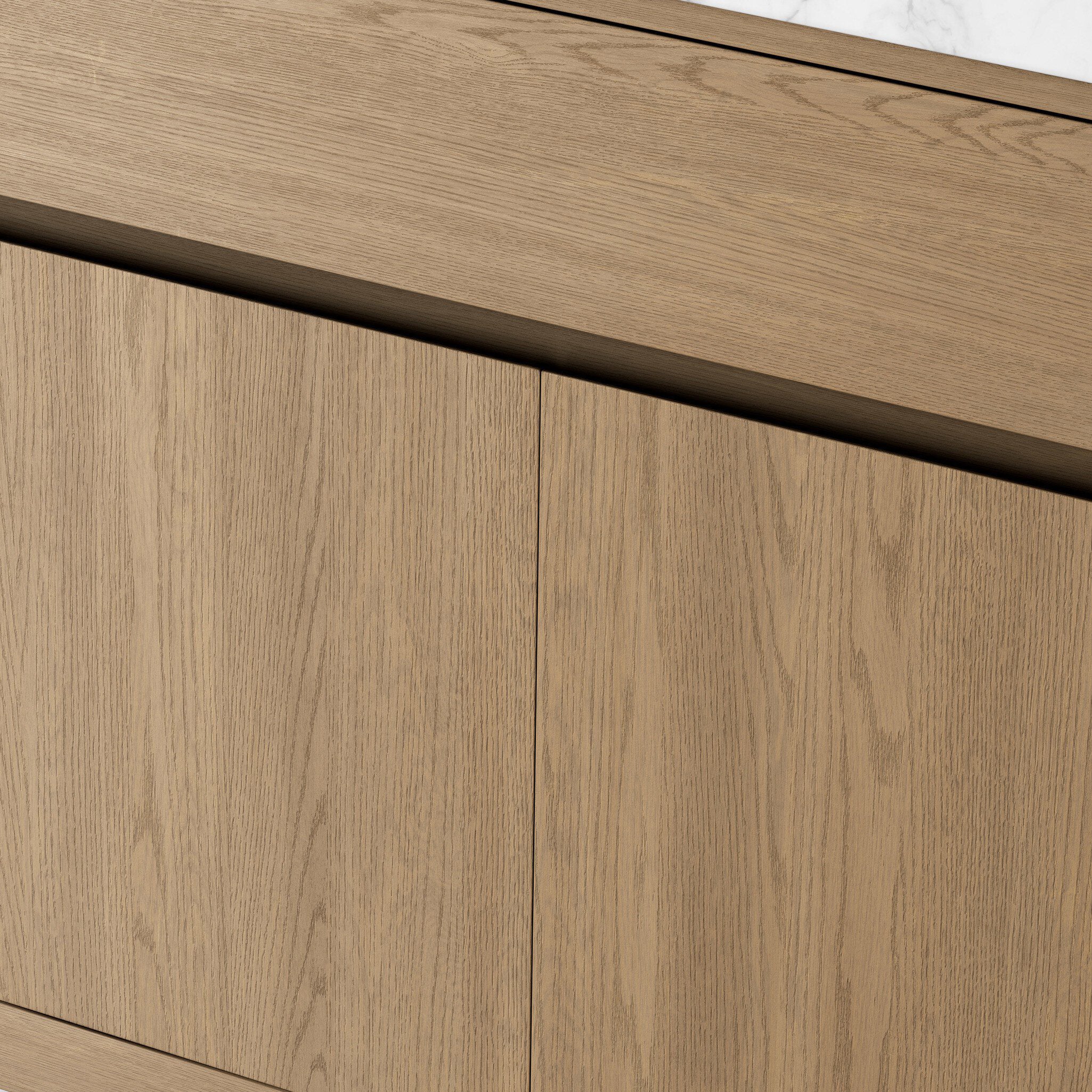 Alisa 36" Single Vanity in Satin Light Wash Oak Veneer with Carrara Marble Top