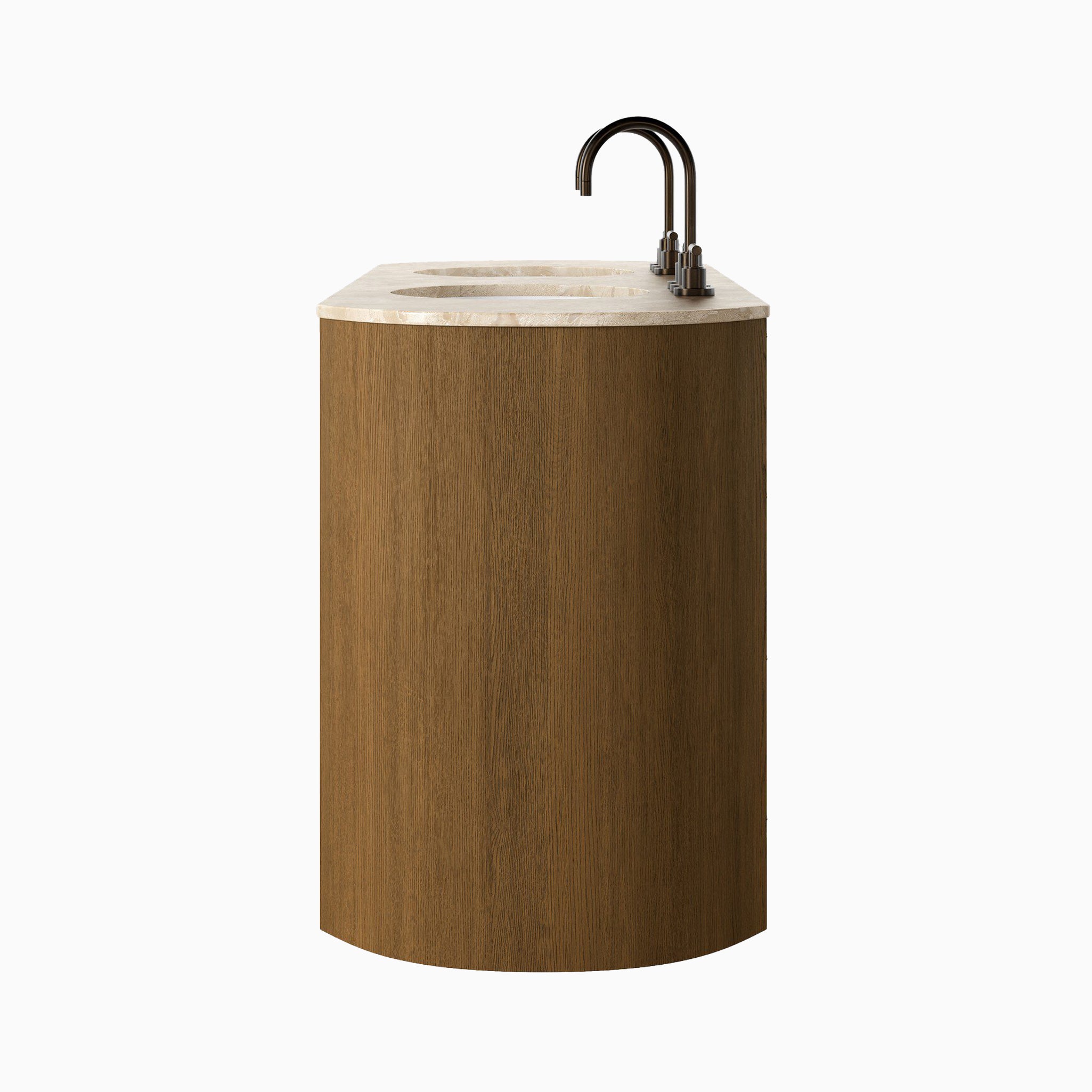 Tessa 72" Double Vanity in Washed Natural Veneer with Sand Marble Top