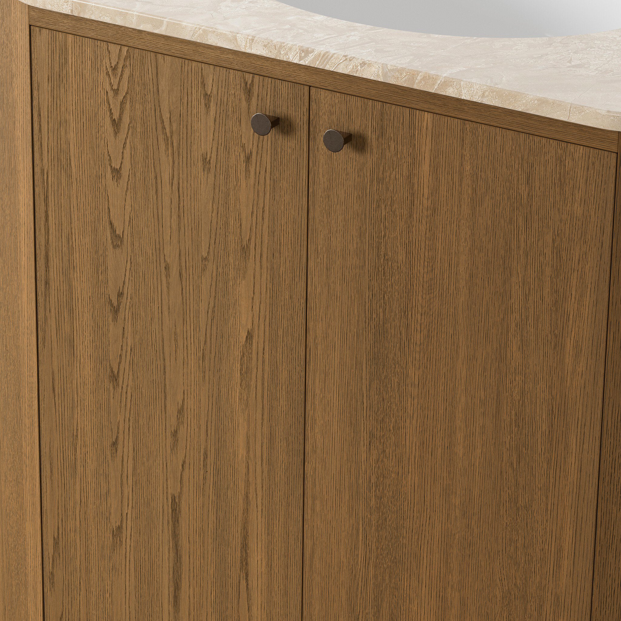 Tessa 40" Single Vanity in Washed Natural Veneer with Sand Marble Top