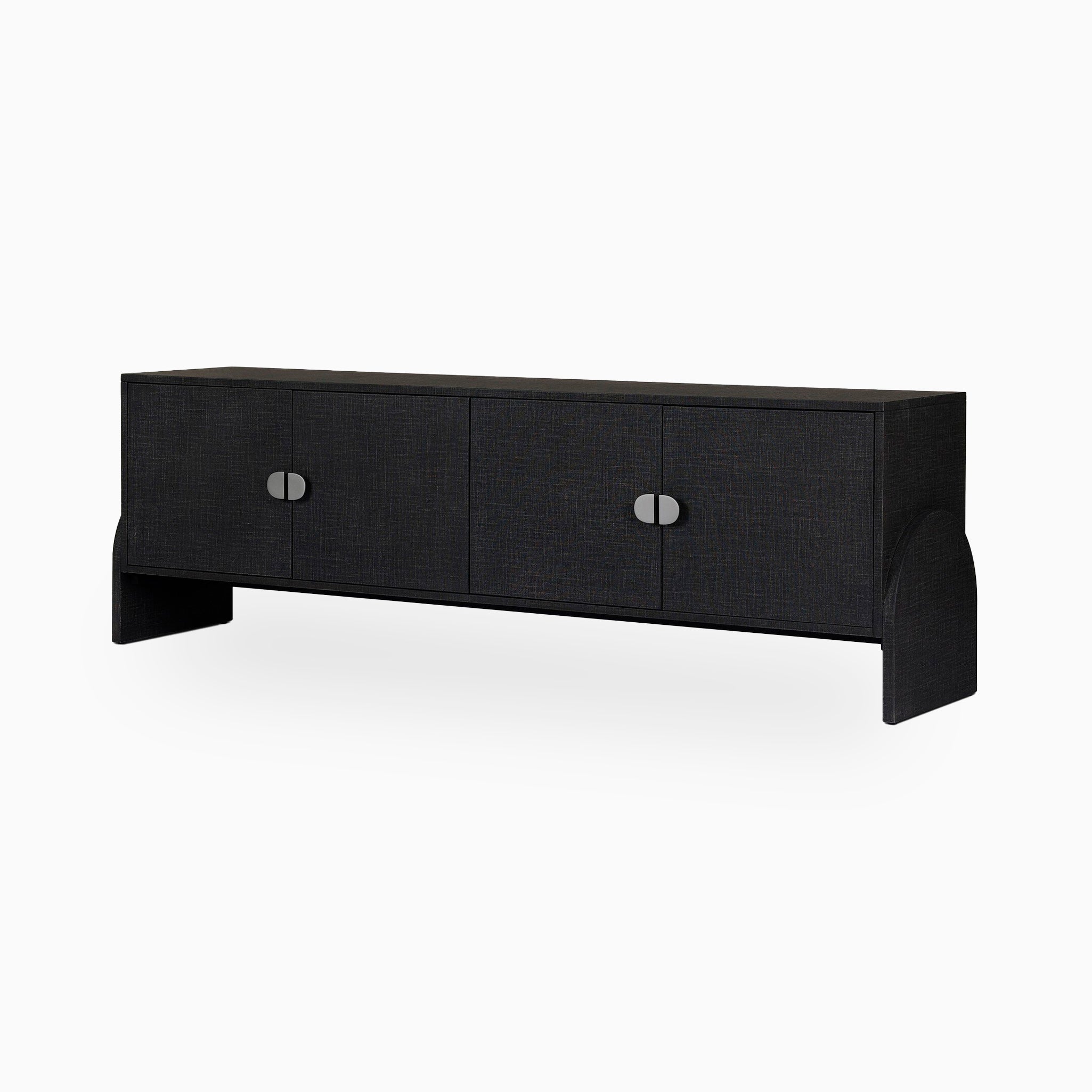 Bayfield Media Console in Black Linen