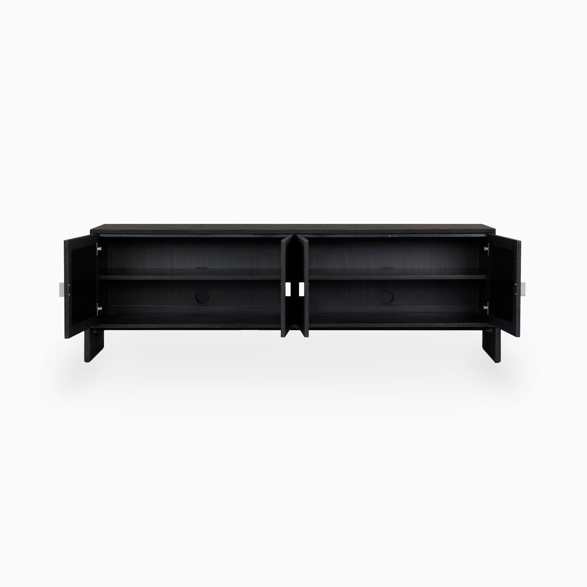 Bayfield Media Console in Black Linen
