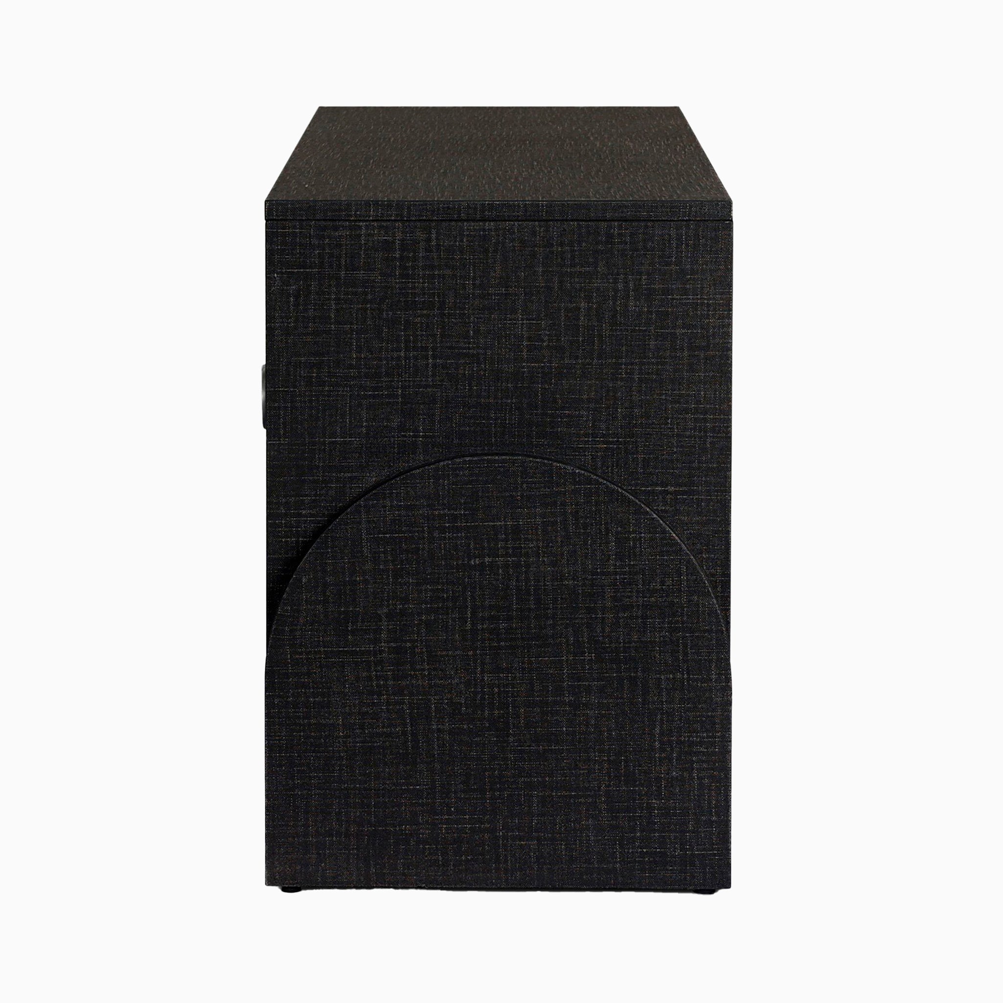 Bayfield Media Console in Black Linen