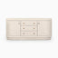 Boone Media Console in Ivory Painted Linen