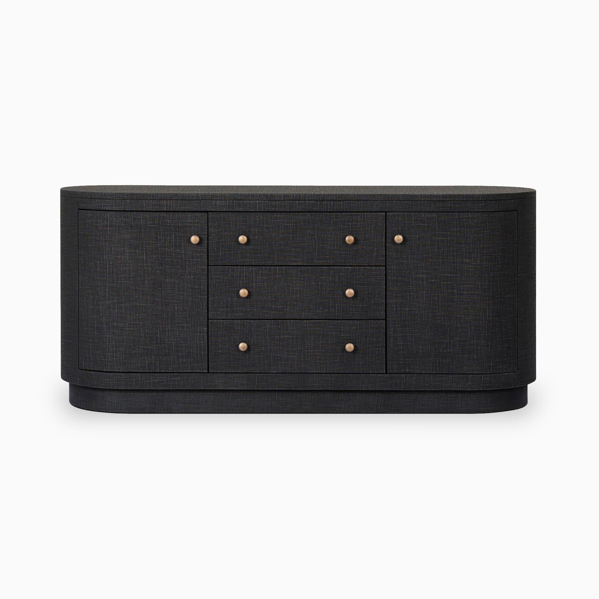 Boone Media Console in Black Linen