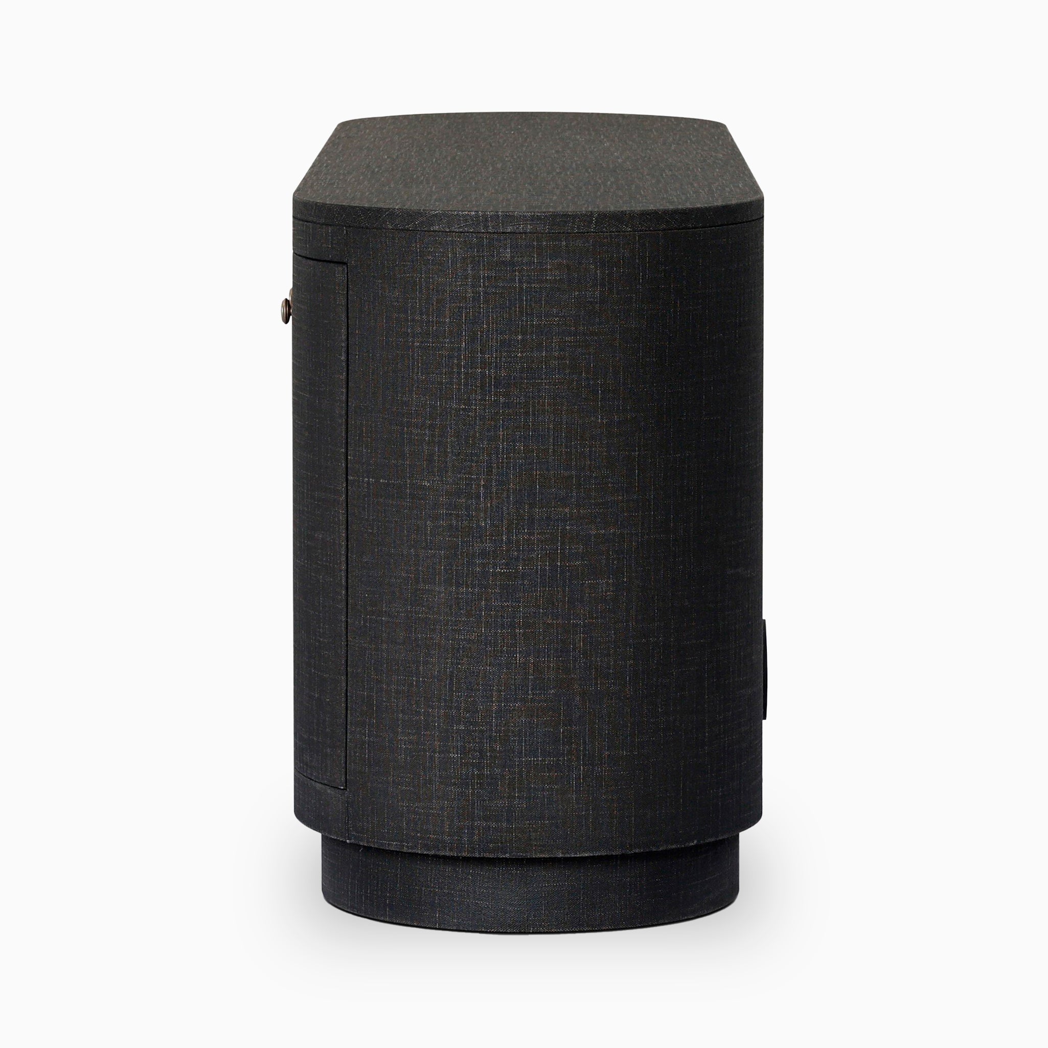 Boone Media Console in Black Linen