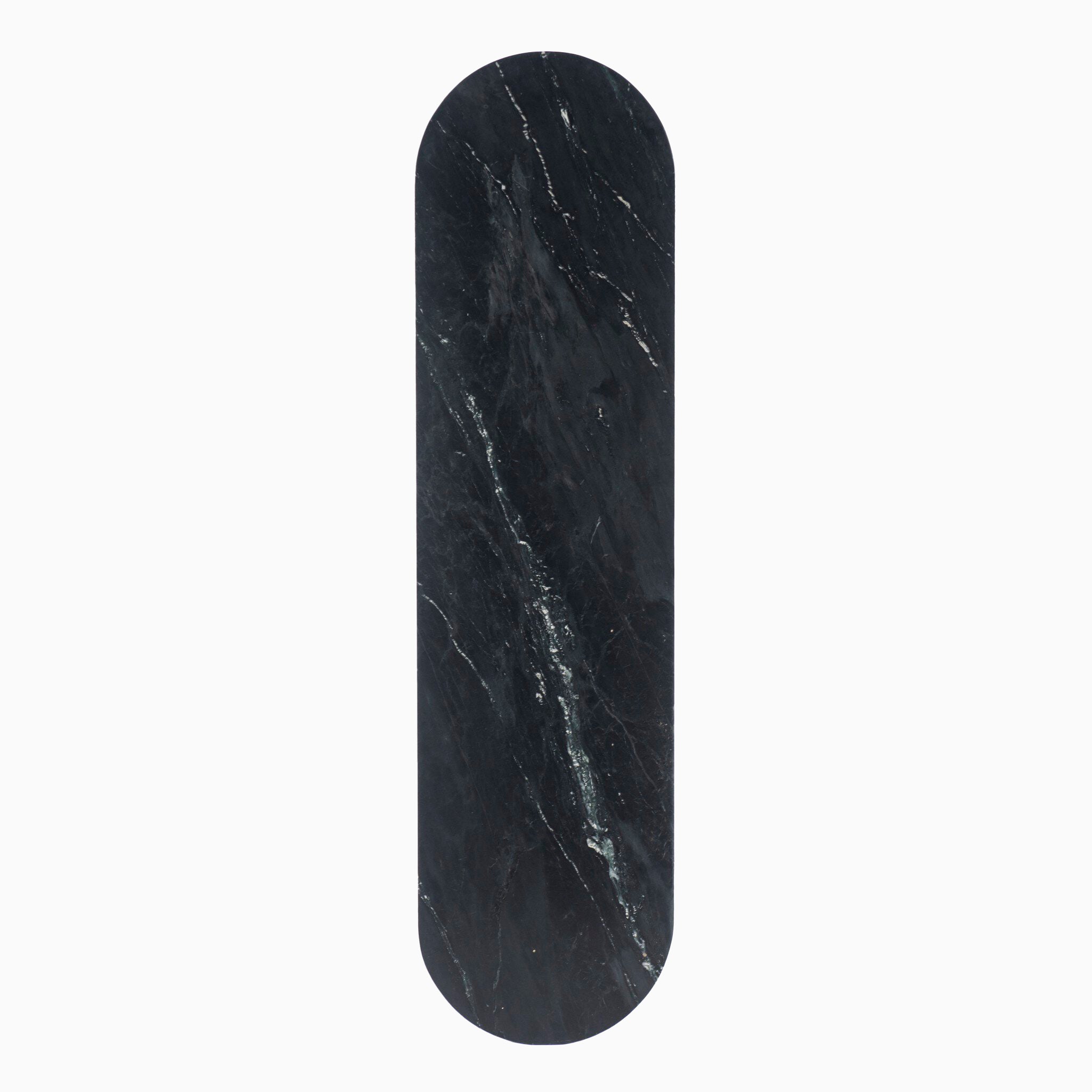 Fannin Media Console in Black Oak Veneer with Black Marble Top