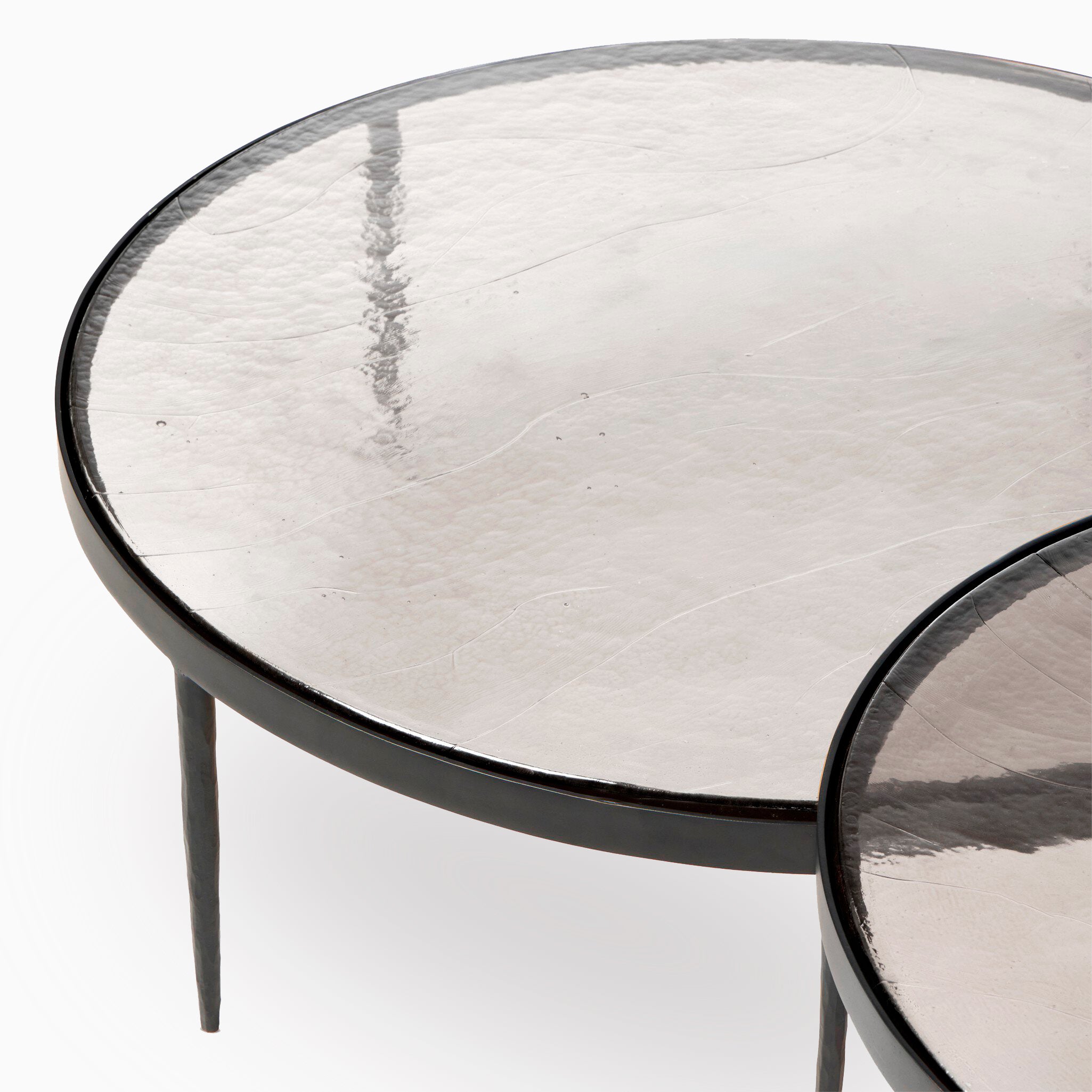 Laurel Nesting Table Set in Clear Glass