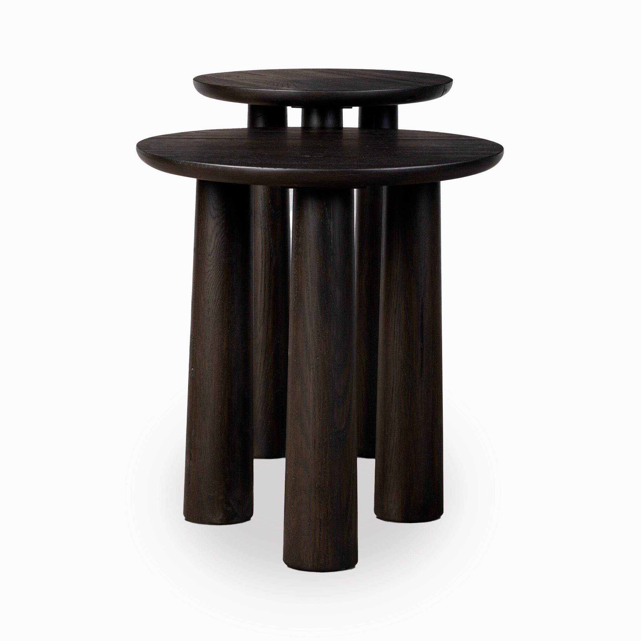 Oxford Nesting End Table Set in Smoked Black