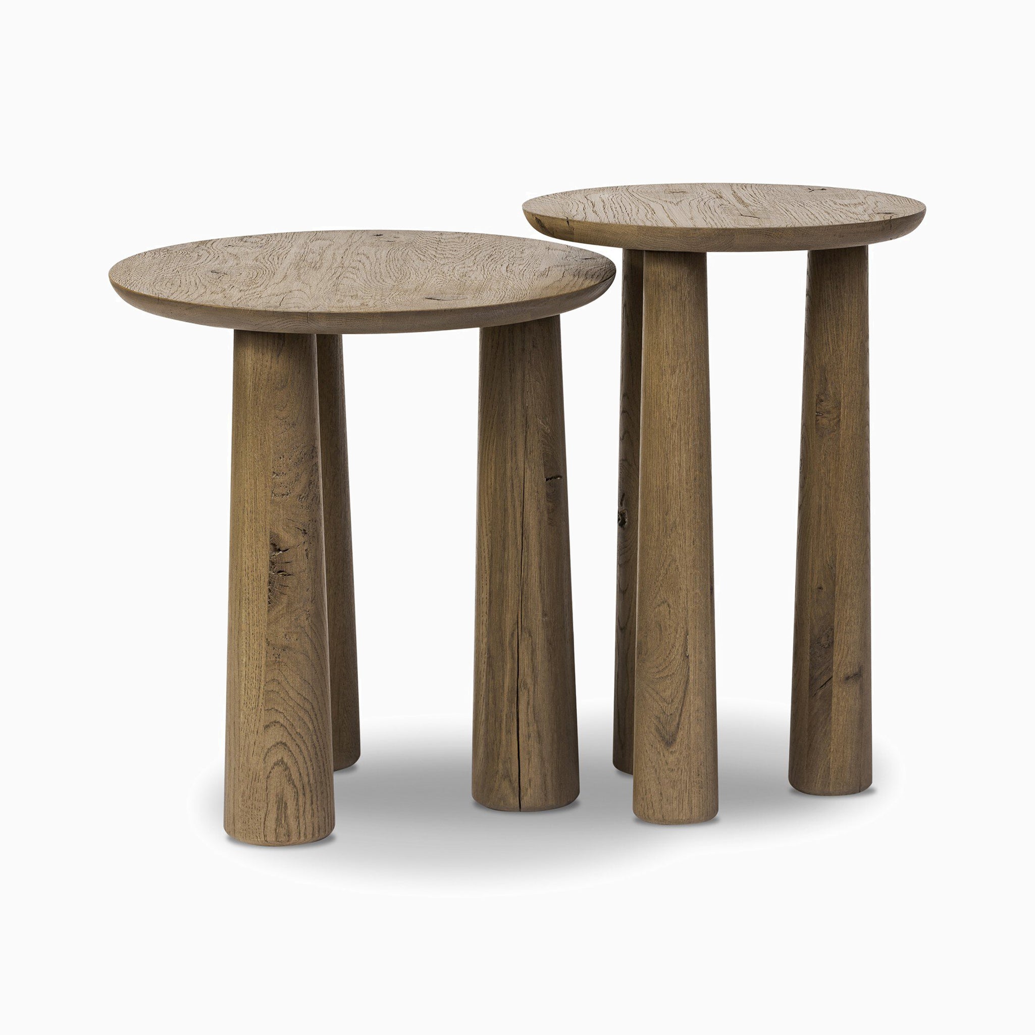 Oxford Nesting End Table Set in Drifted Oak