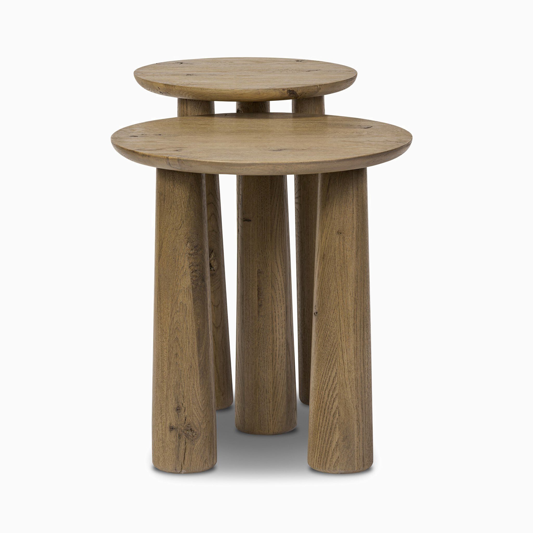 Oxford Nesting End Table Set in Drifted Oak
