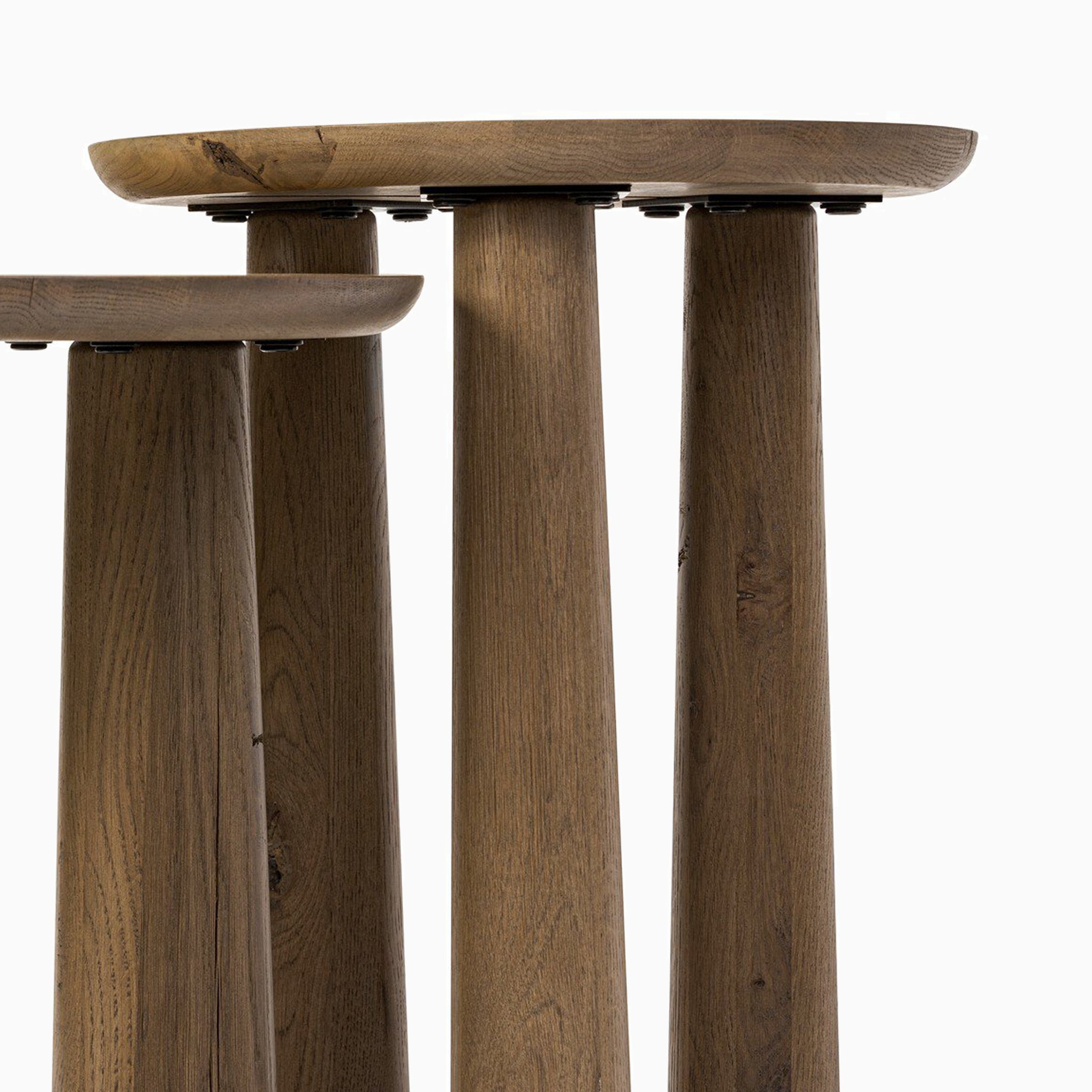 Oxford Nesting End Table Set in Drifted Oak