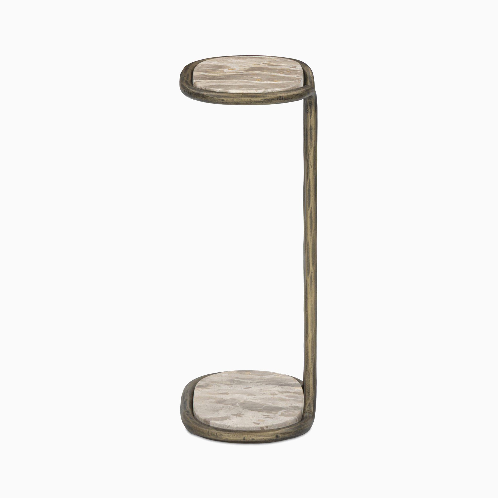 Pendleton End Table in Fossil Marble