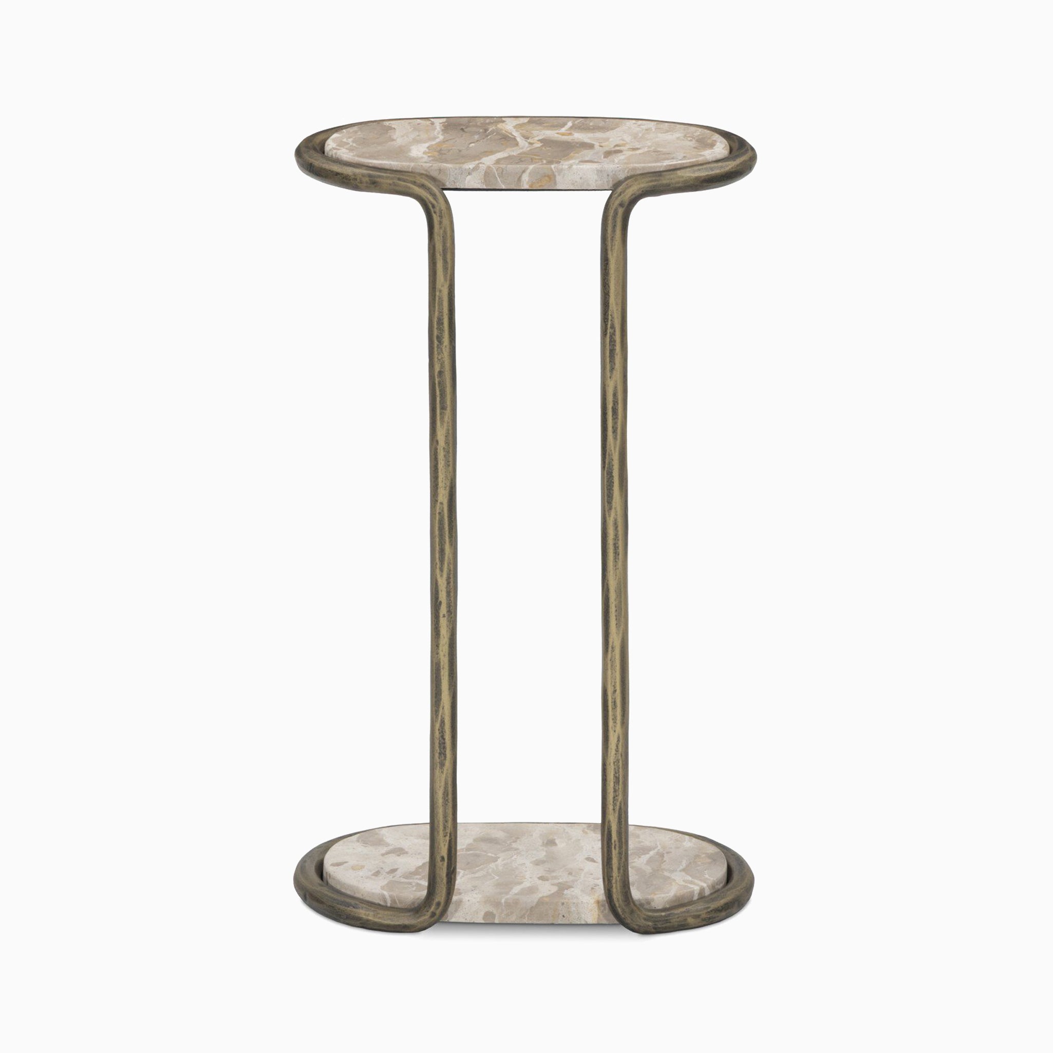 Pendleton End Table in Fossil Marble