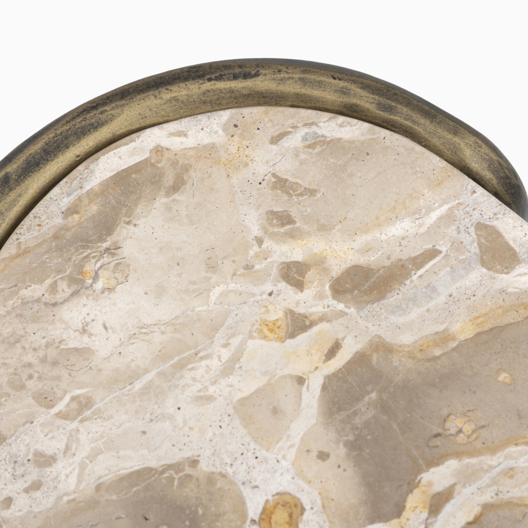 Pendleton End Table in Fossil Marble