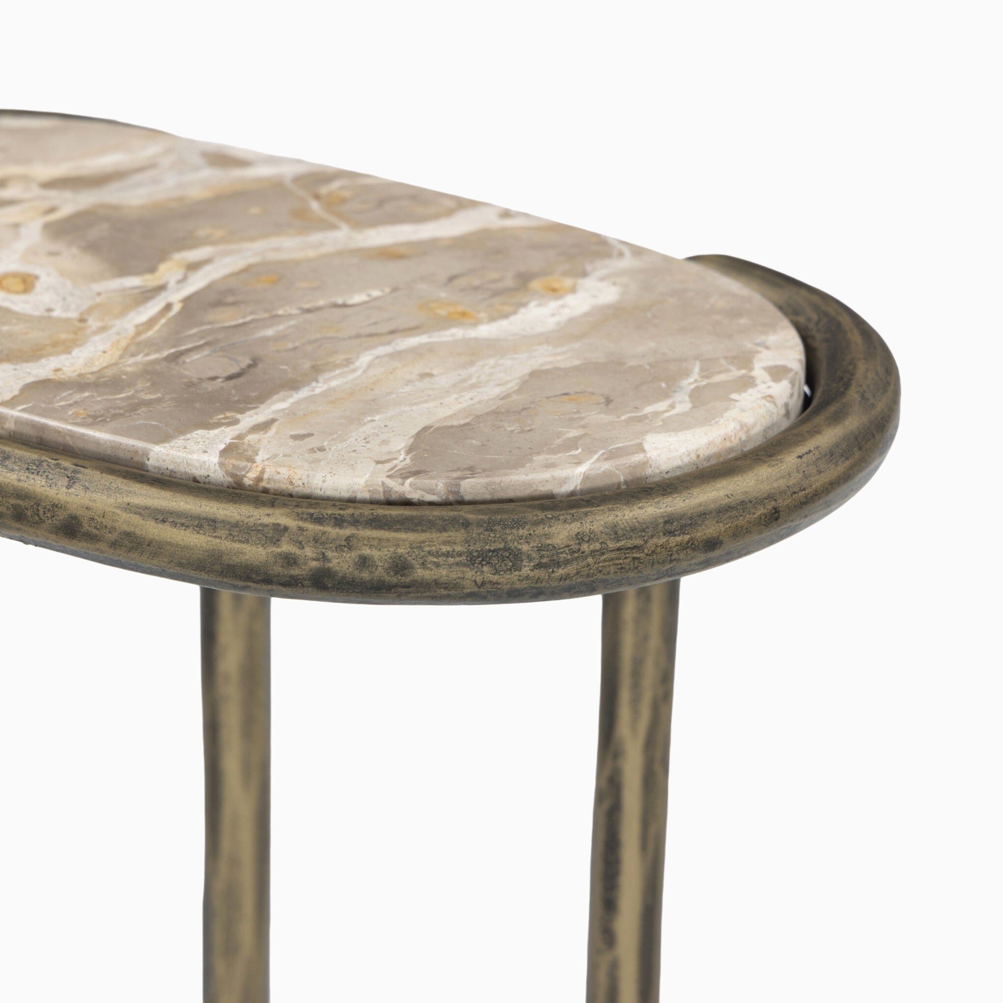 Pendleton End Table in Fossil Marble