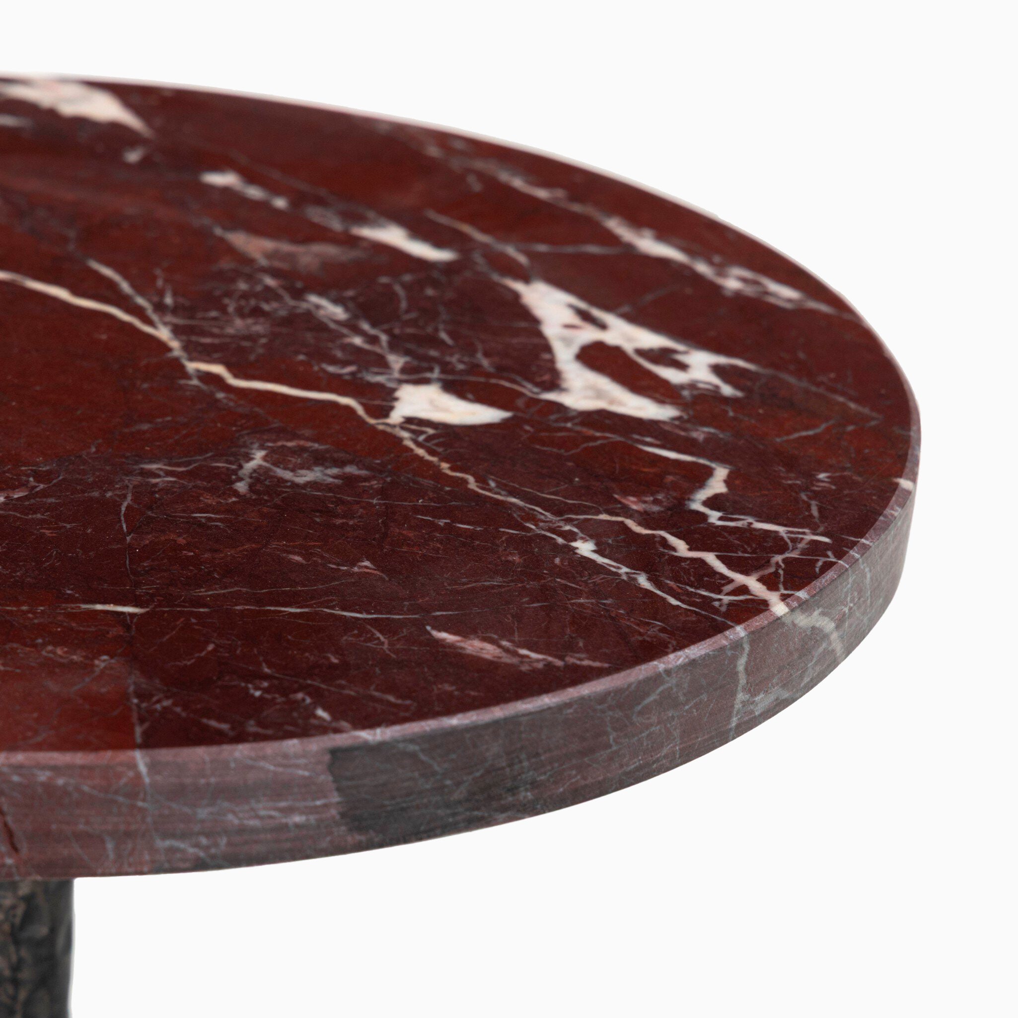 Sanders End Table in Cordovan Marble