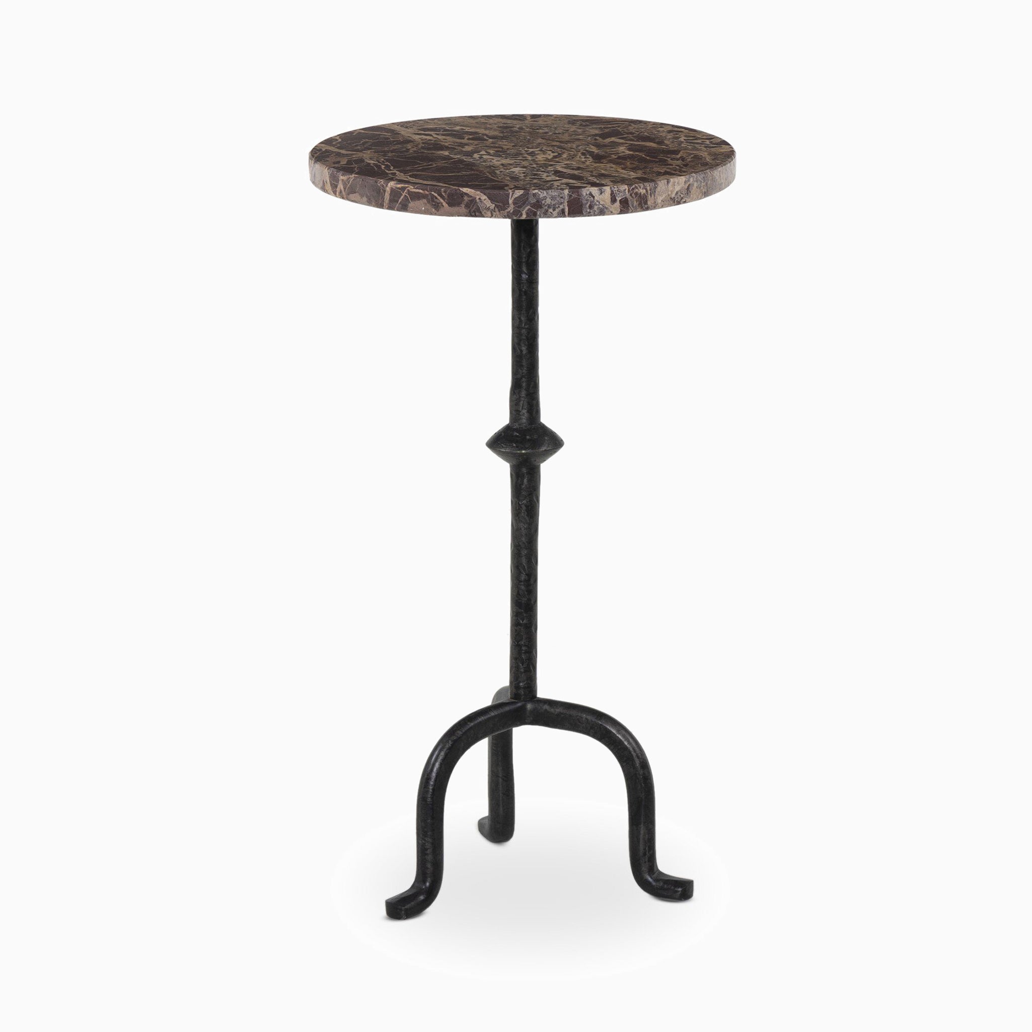Sanders End Table in Garnet Marble