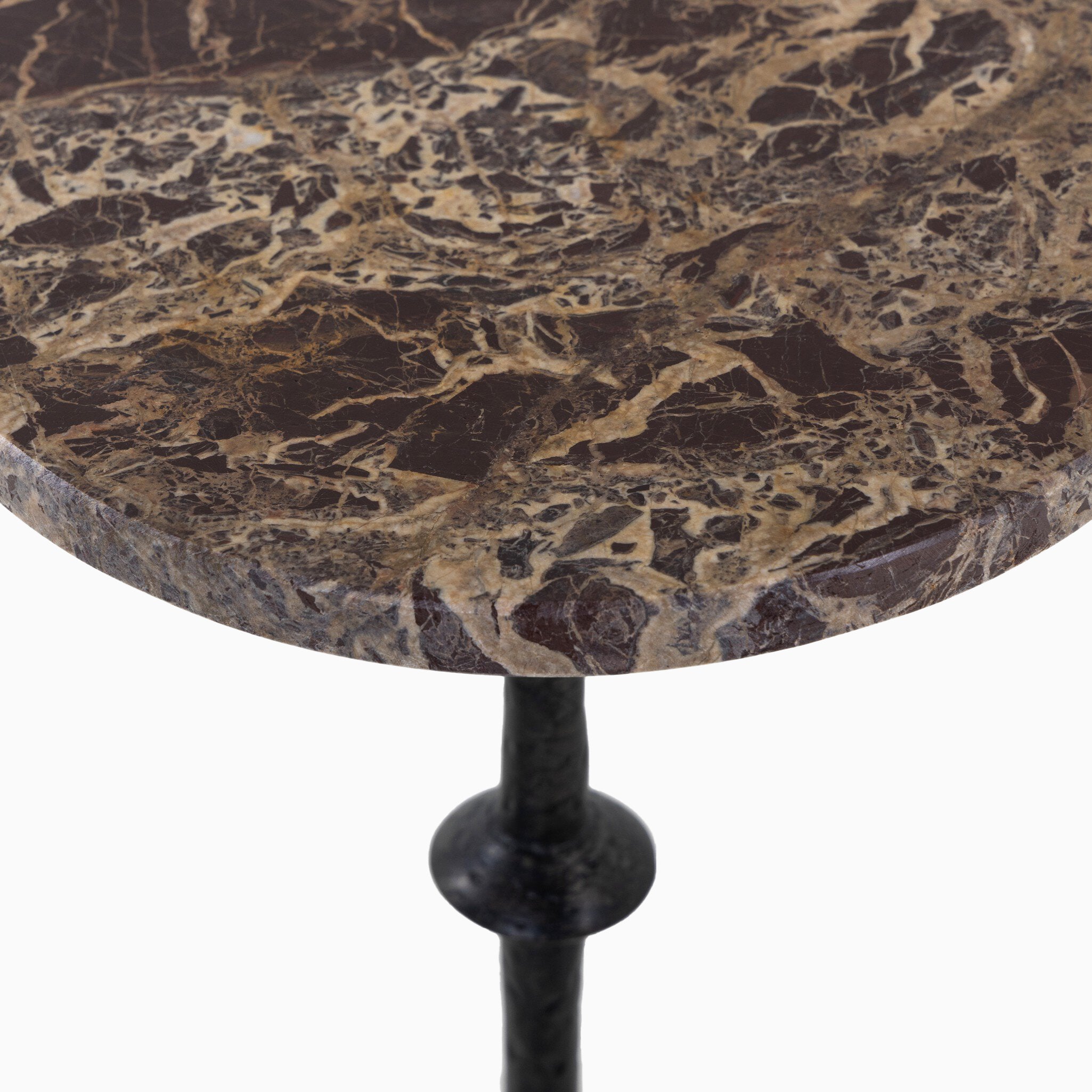 Sanders End Table in Garnet Marble