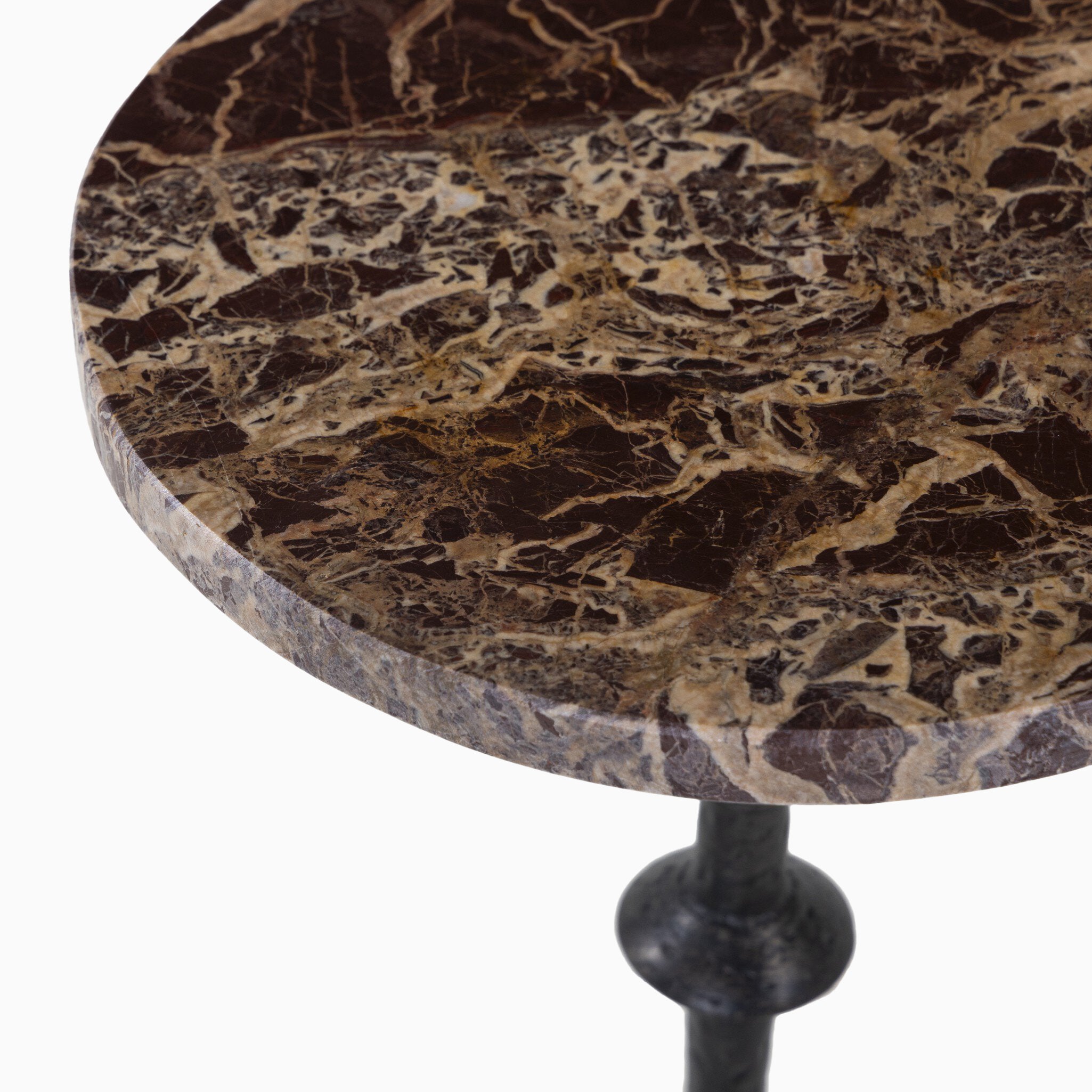 Sanders End Table in Garnet Marble