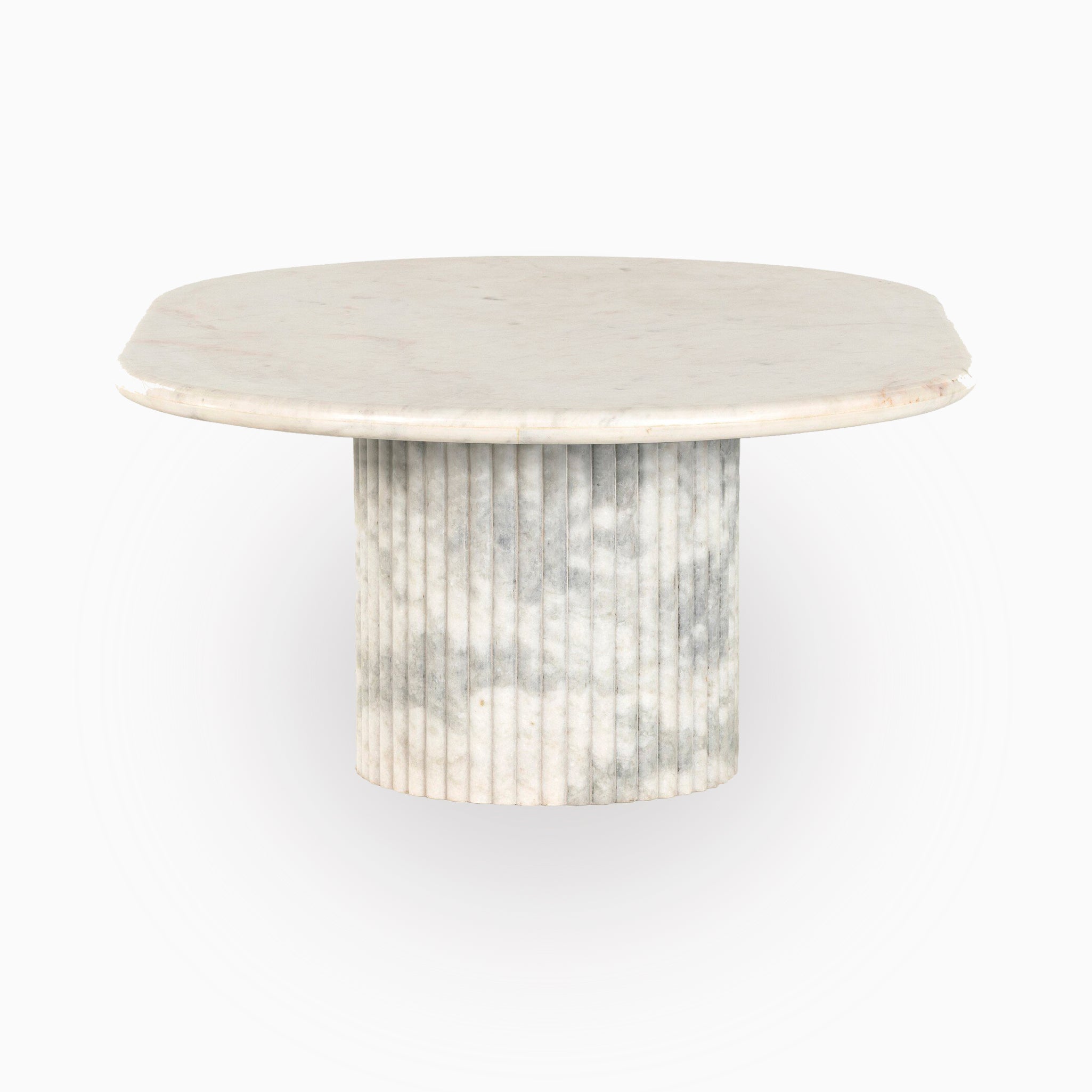 Summit Coffee Table in Polished White Marble