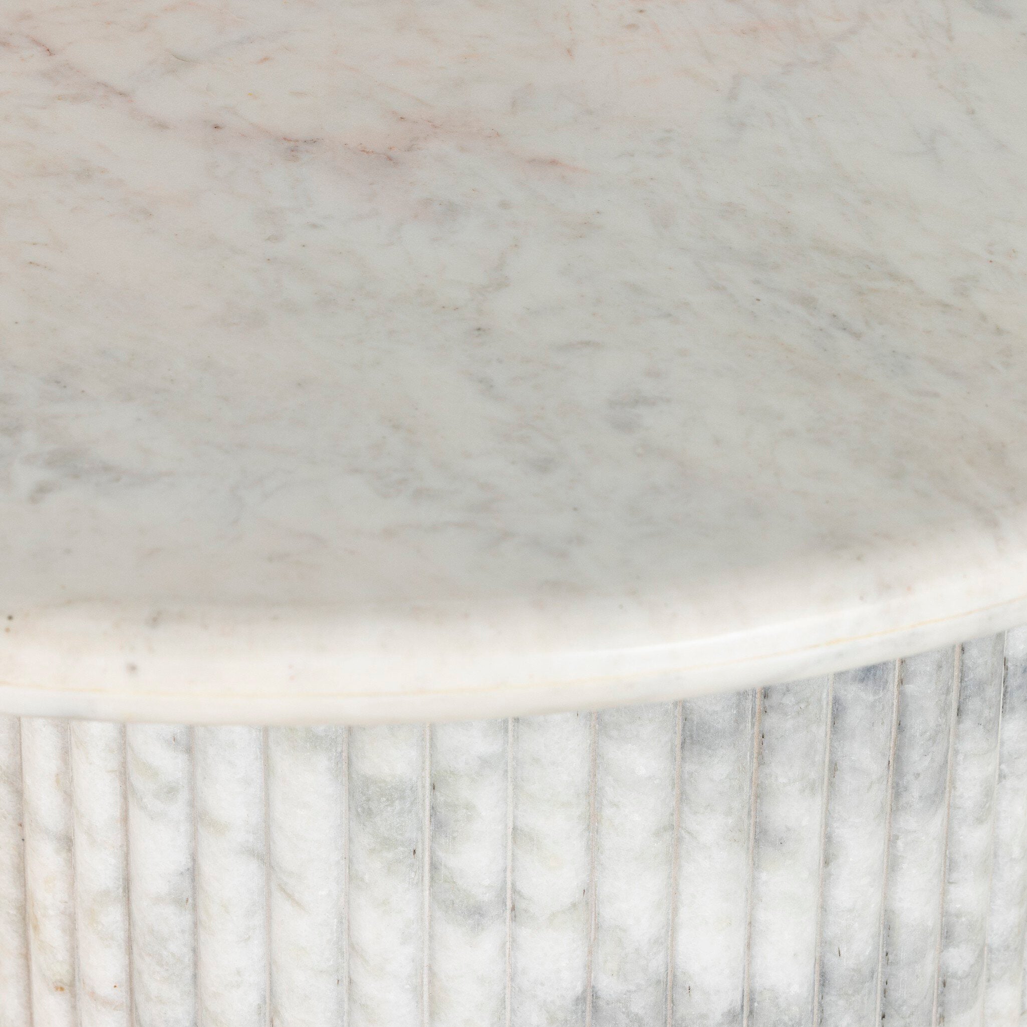 Summit Coffee Table in Polished White Marble