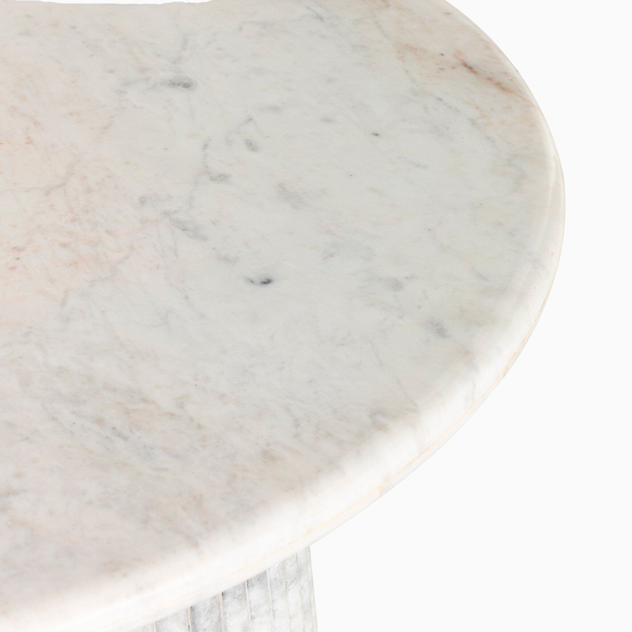 Summit Coffee Table in Polished White Marble