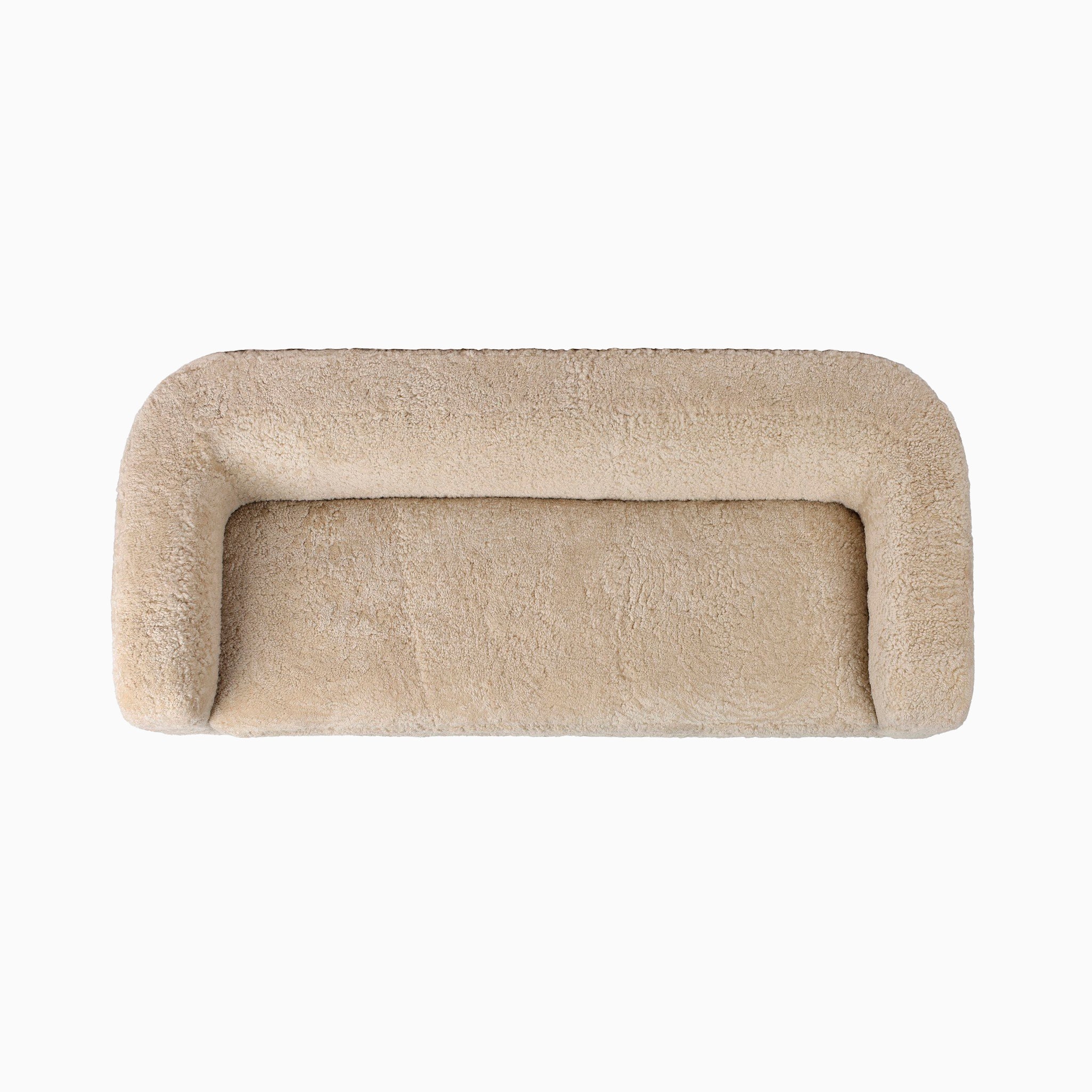 Taney Sofa in Beige Shearling