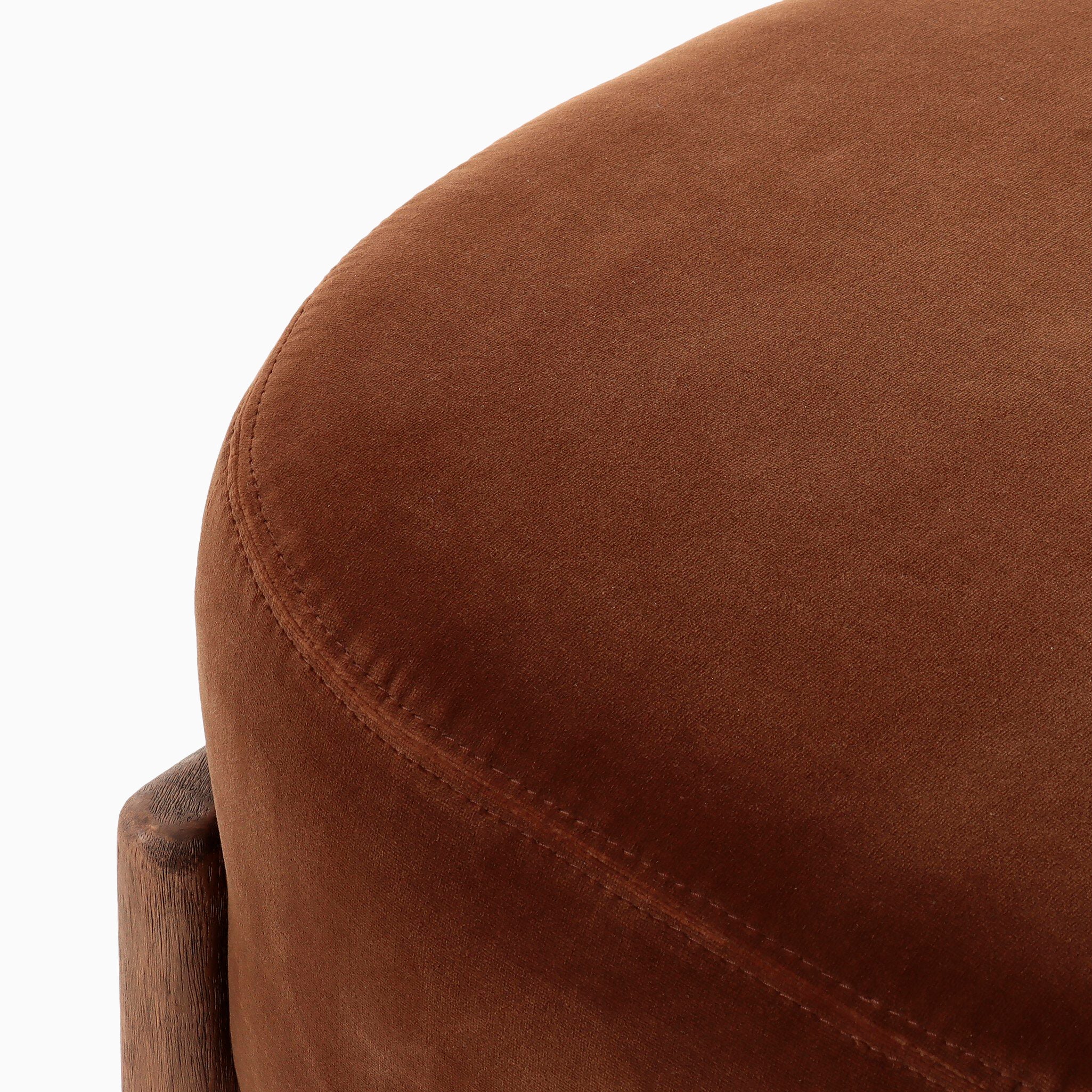 Amira Accent Stool in Surrey Ochre