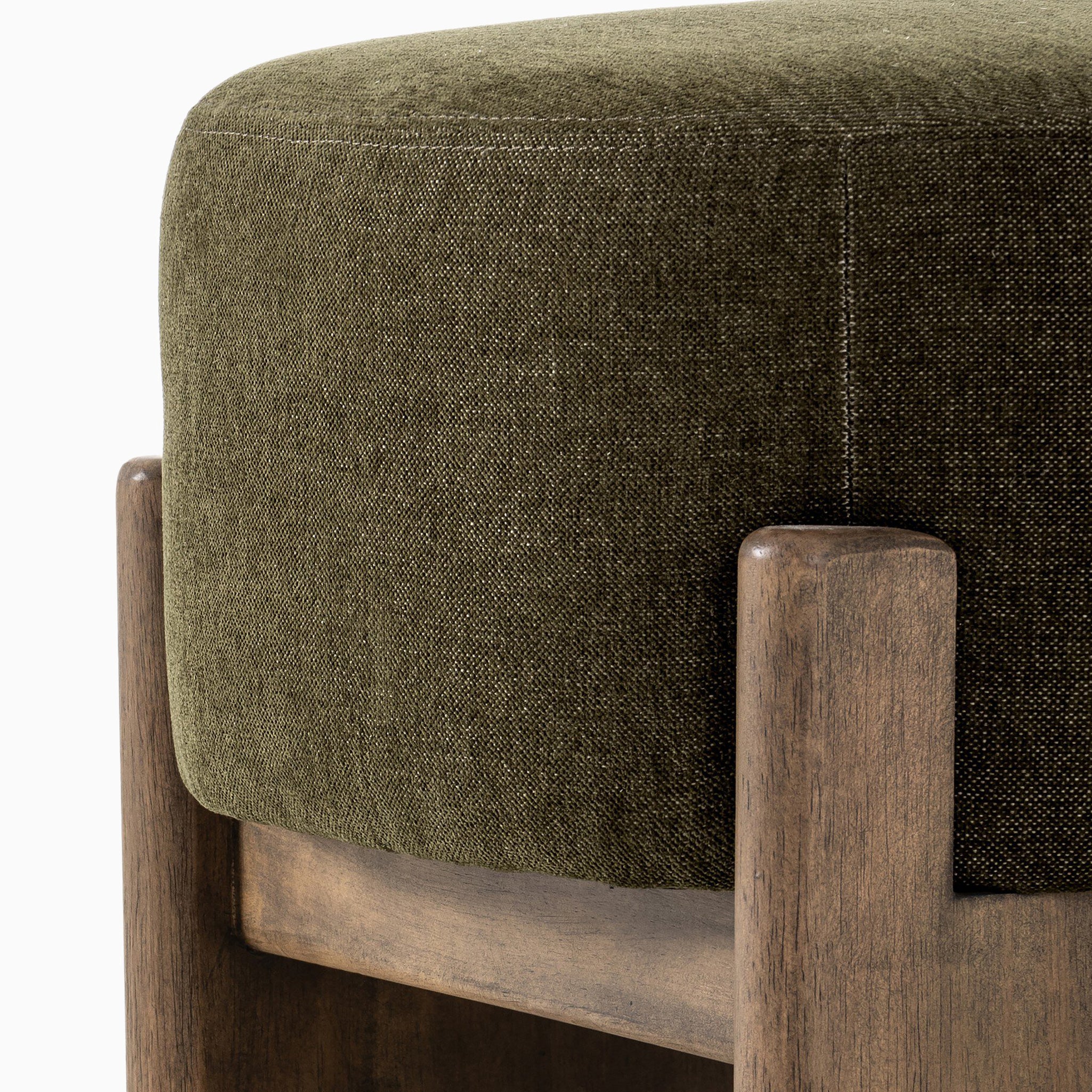 Amira Accent Stool in Sutton Olive